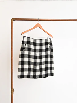 Falda lana gingham