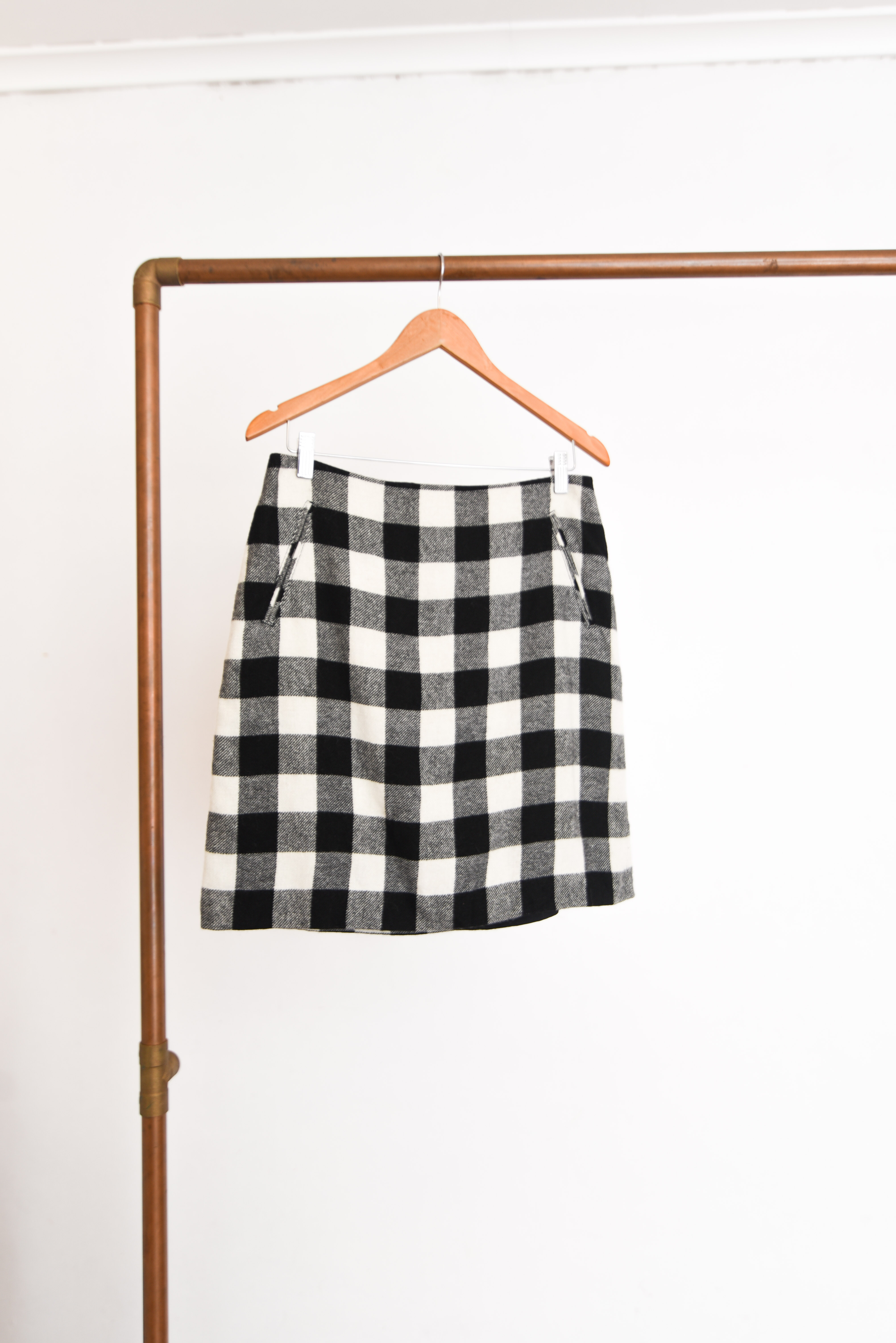 Falda lana gingham