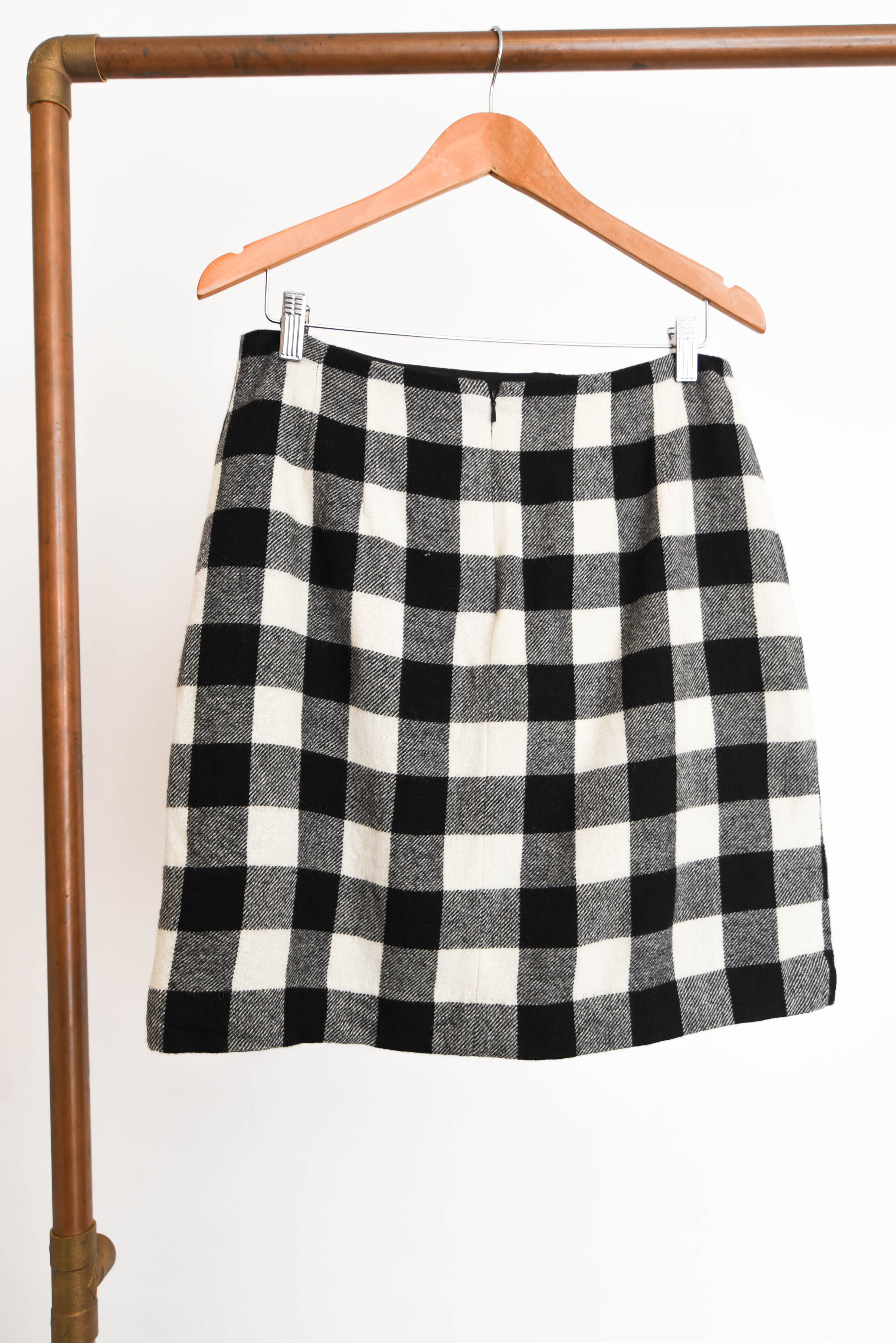 Falda lana gingham