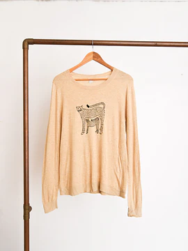 Chaleco beige tigre cotton