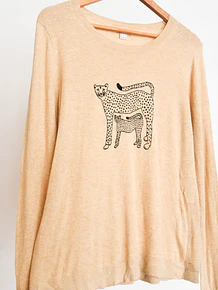 Chaleco beige tigre cotton