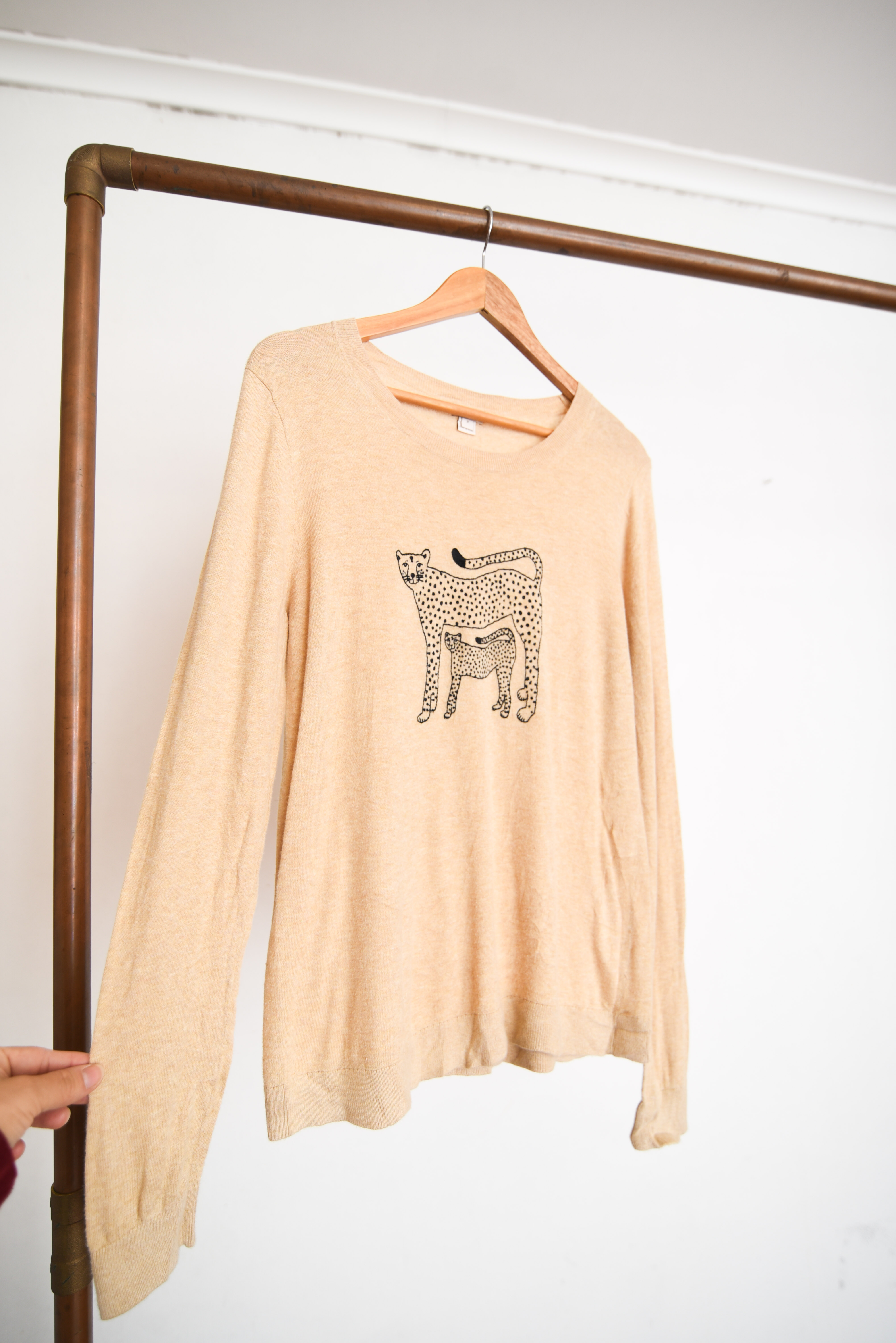Chaleco beige tigre cotton
