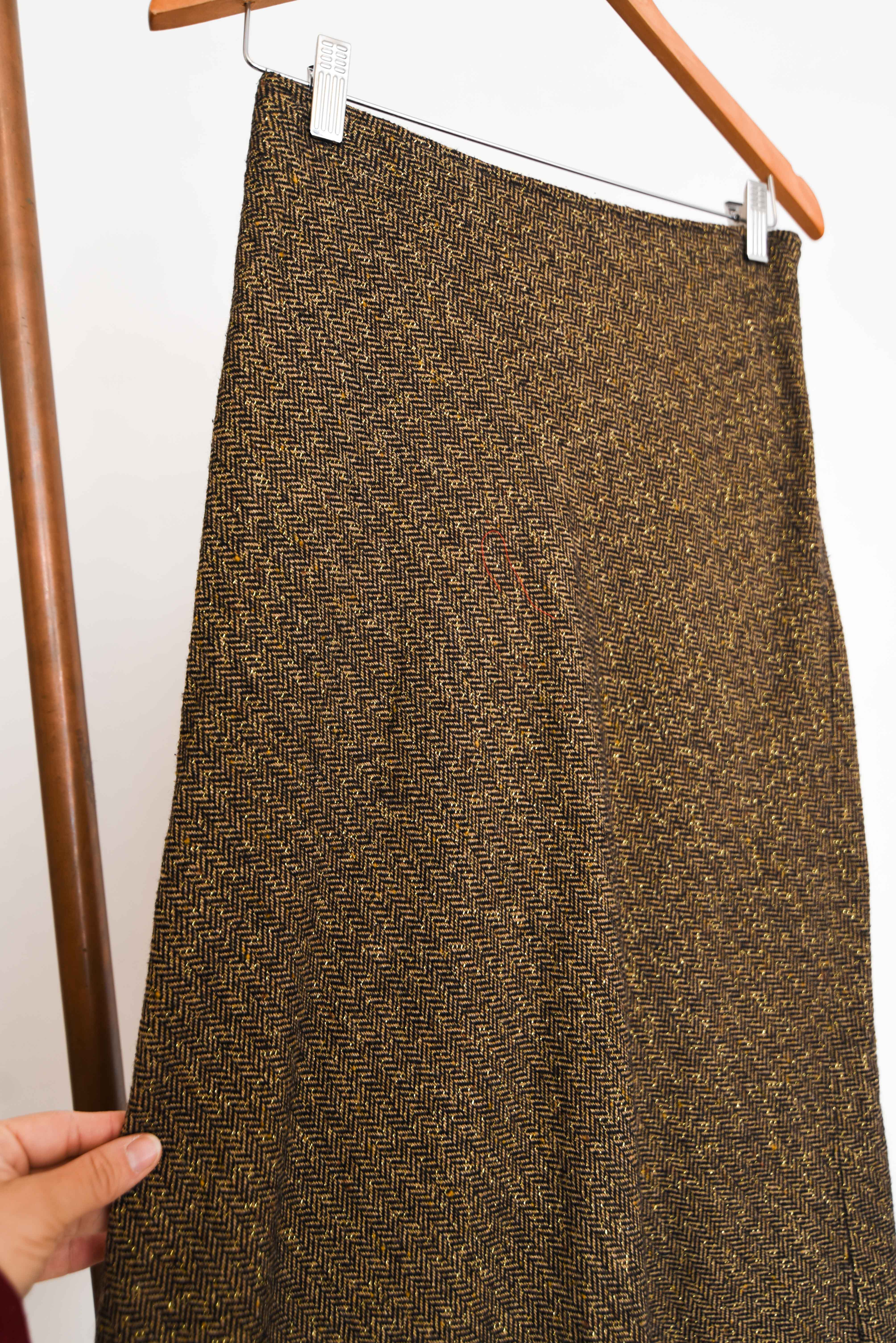 Maxi falda espiga shiny Y2K
