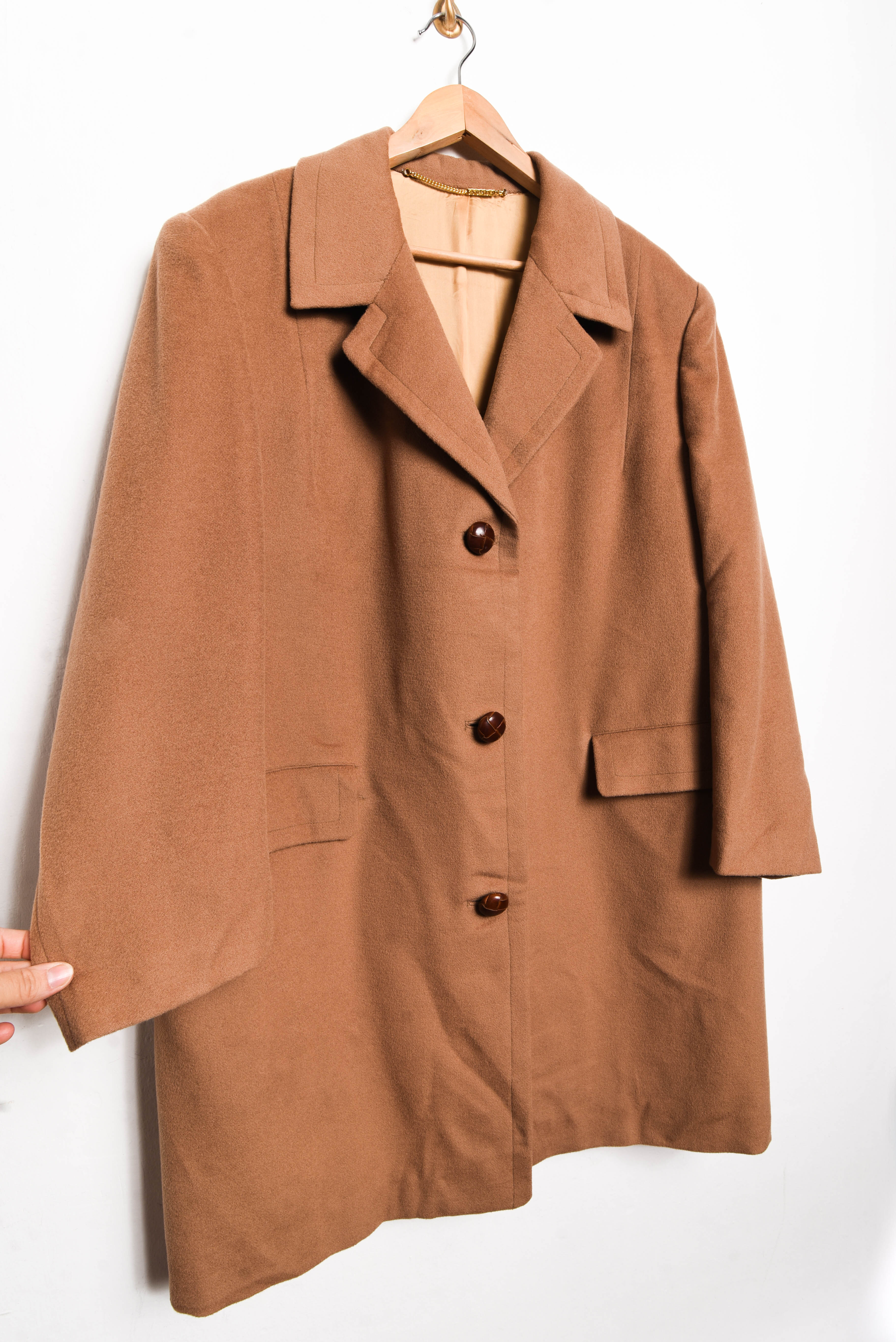 Abrigo lana camel vintage