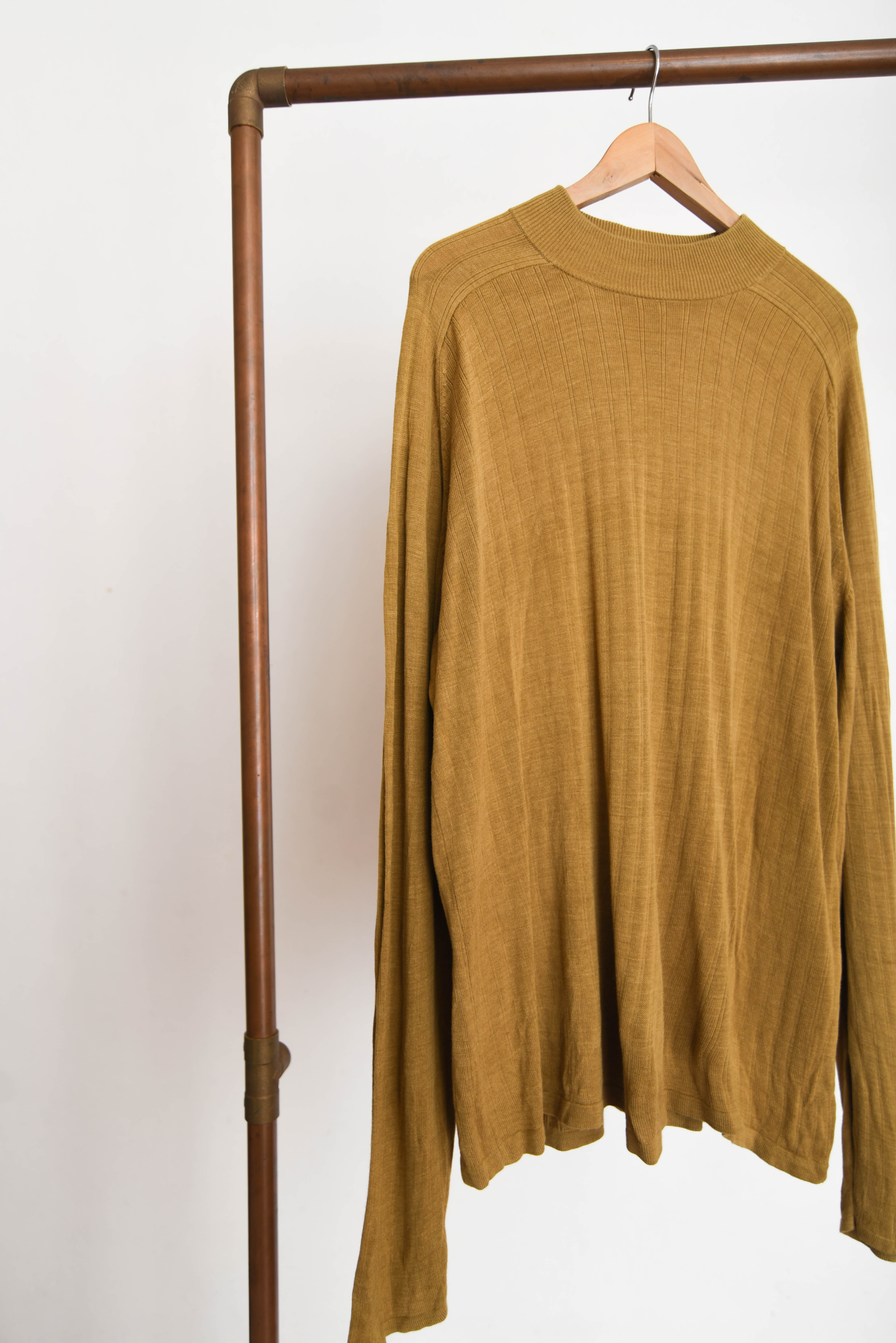 Chaleco mostaza silk vintage