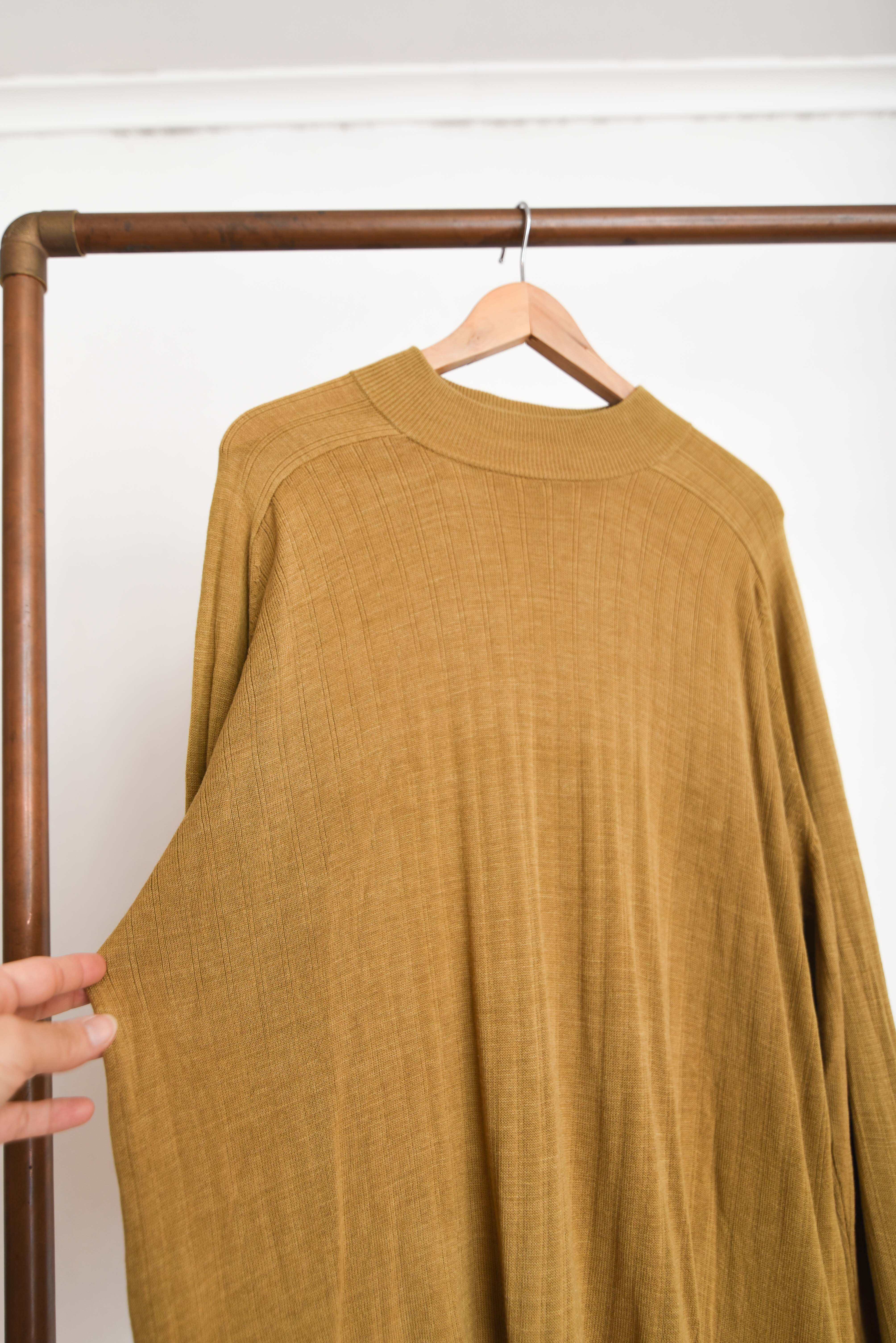 Chaleco mostaza silk vintage