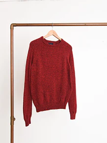 Chaleco dark red jaspeado
