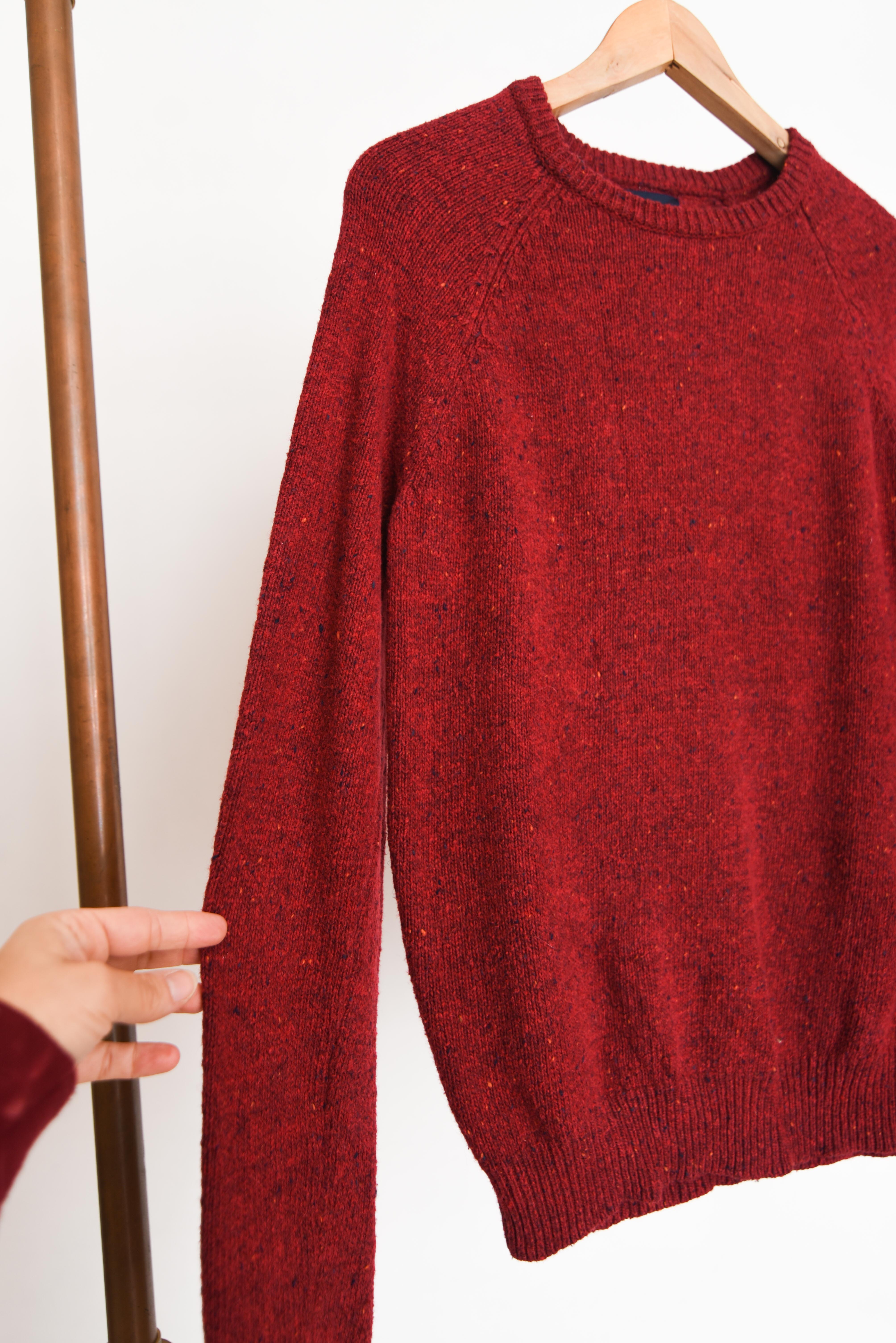 Chaleco dark red jaspeado