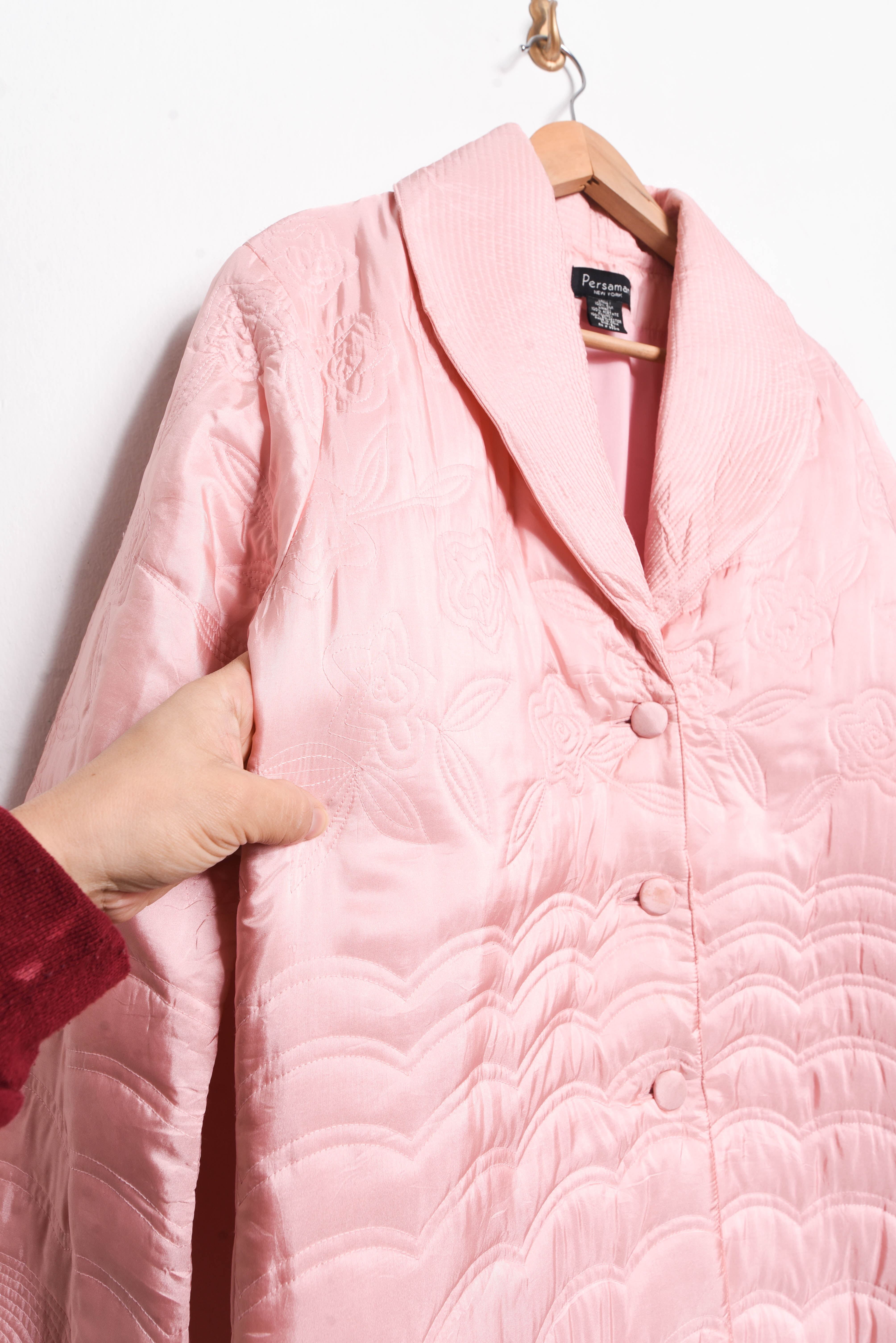 Parka quilted seda vintage