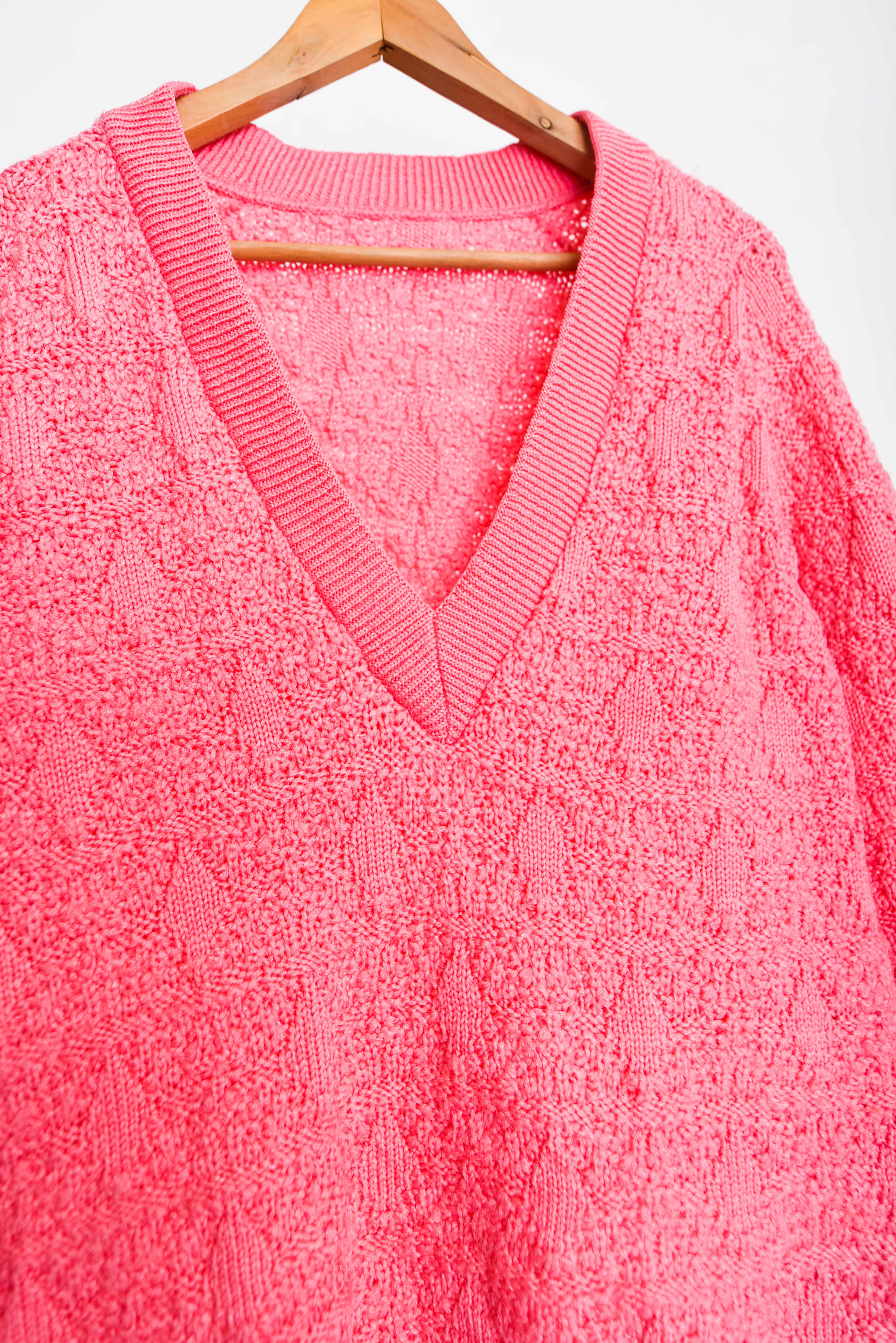 Chaleco rosado union made 60s