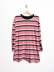 Polera rayada rosada cotton