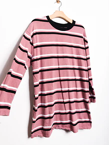 Polera rayada rosada cotton