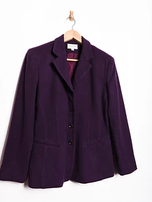Blazer lana y cachemira vintage morado