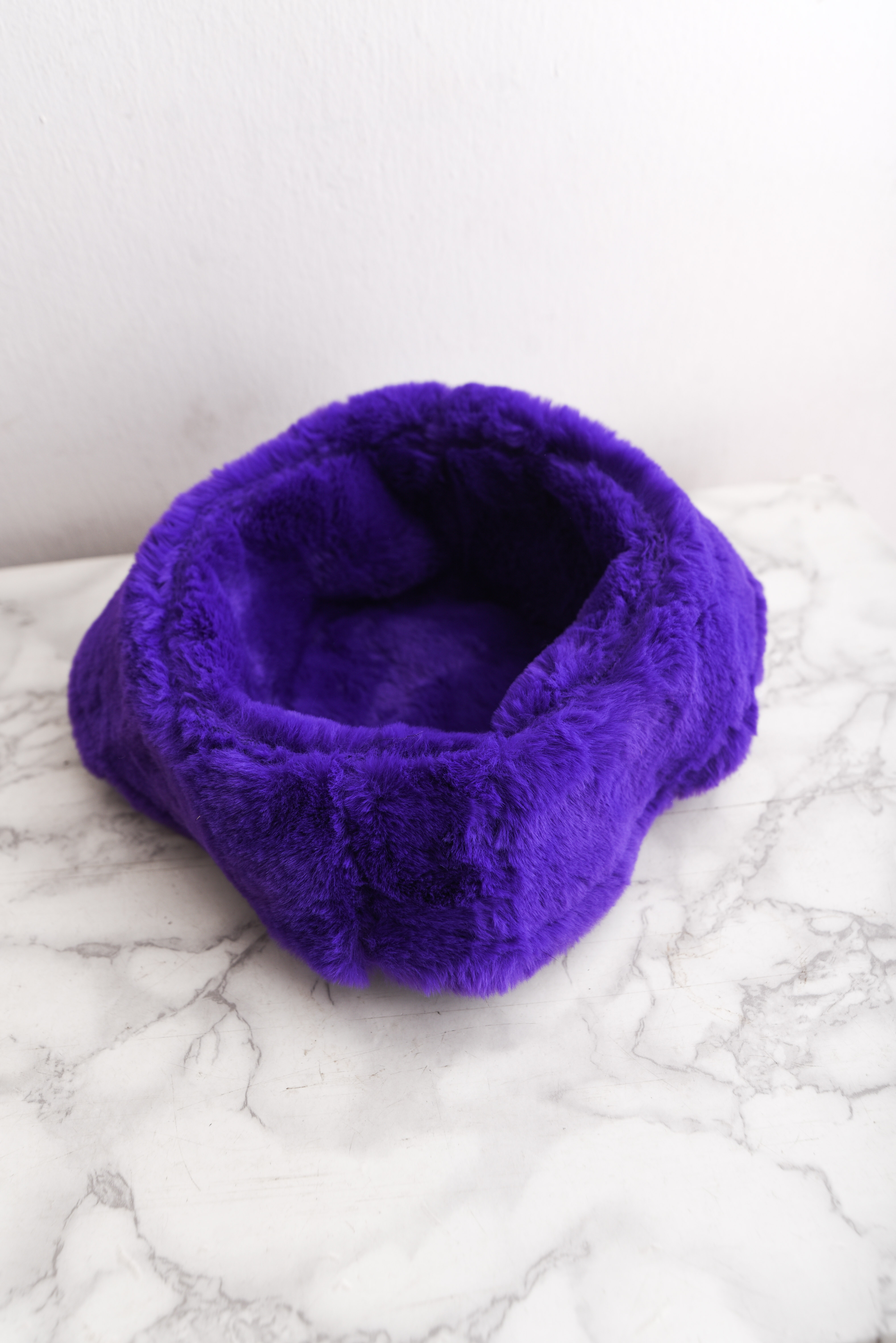 Bucket hat purple furry