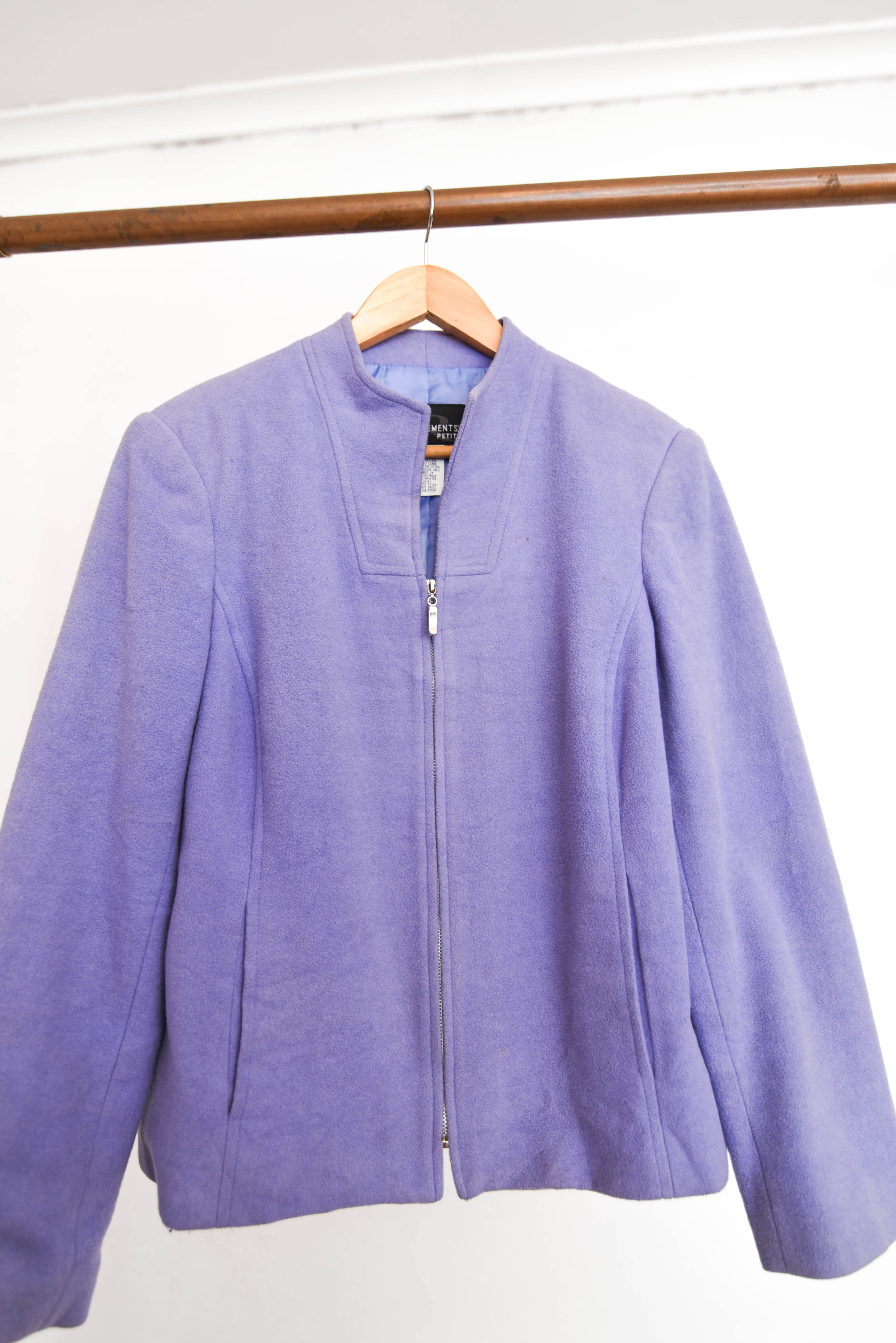 Chaqueta lana periwinkle 90s