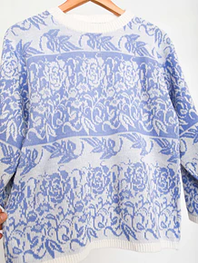 Chaleco lila pastel vintage floral