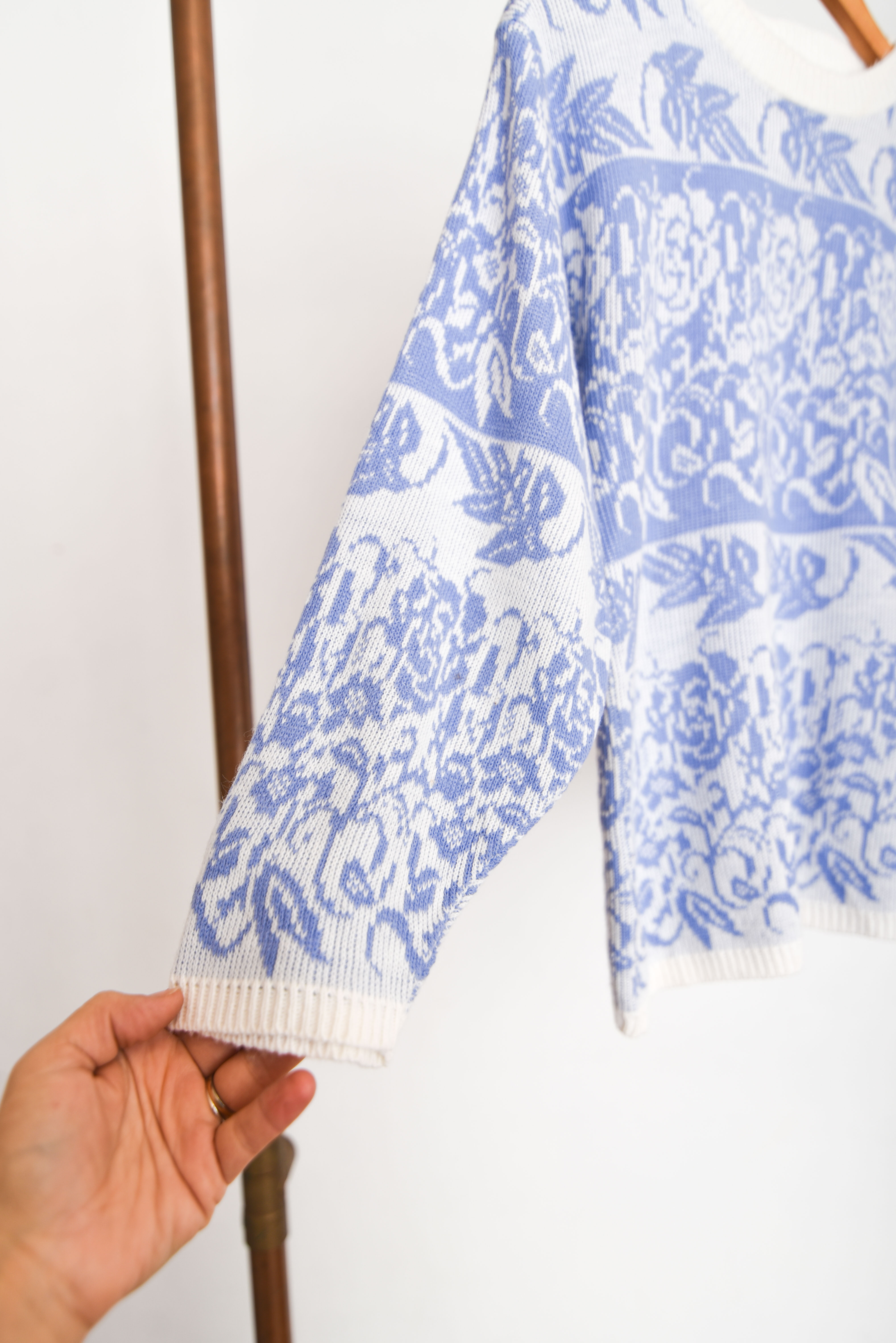 Chaleco lila pastel vintage floral