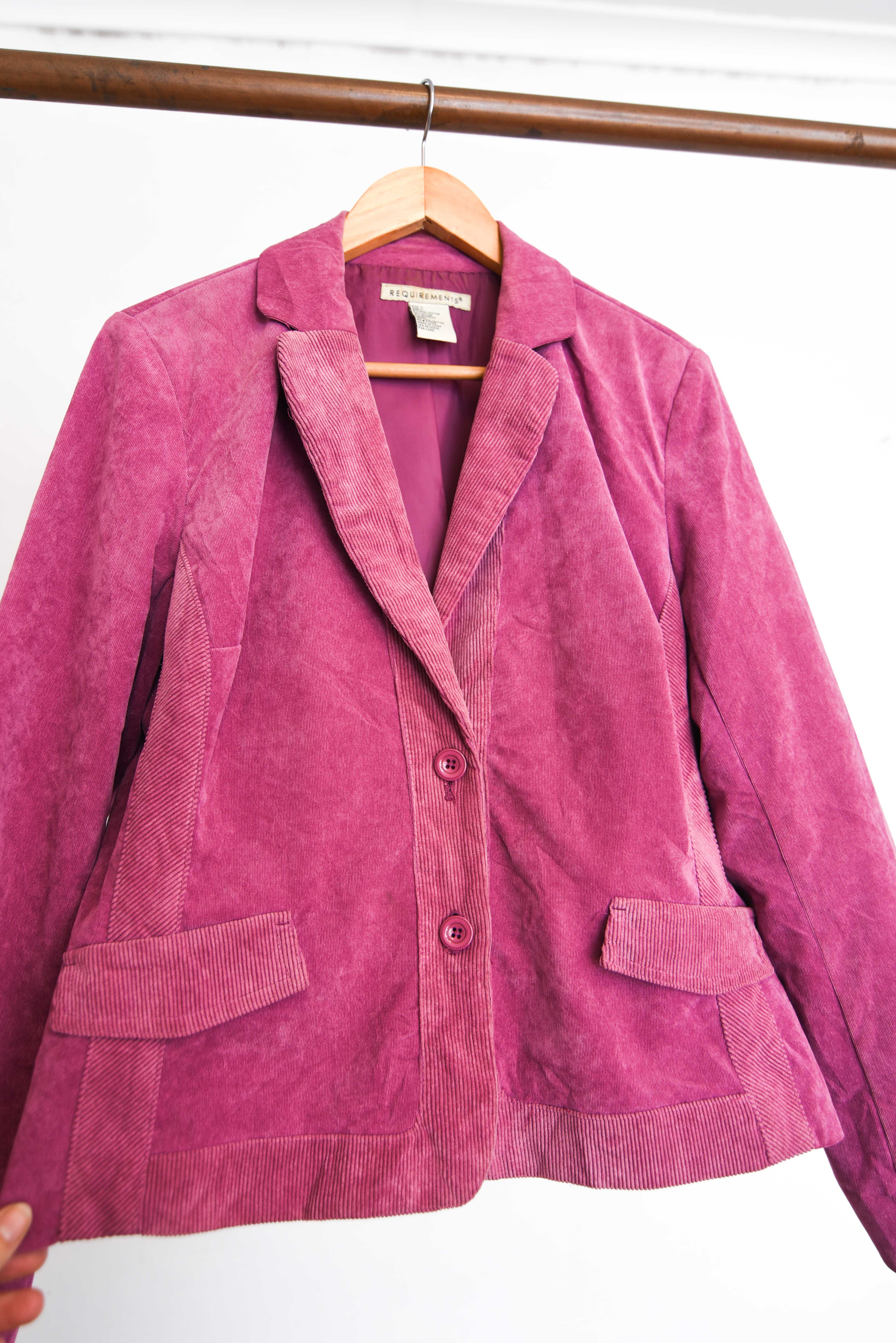 Blazer pink cotelé