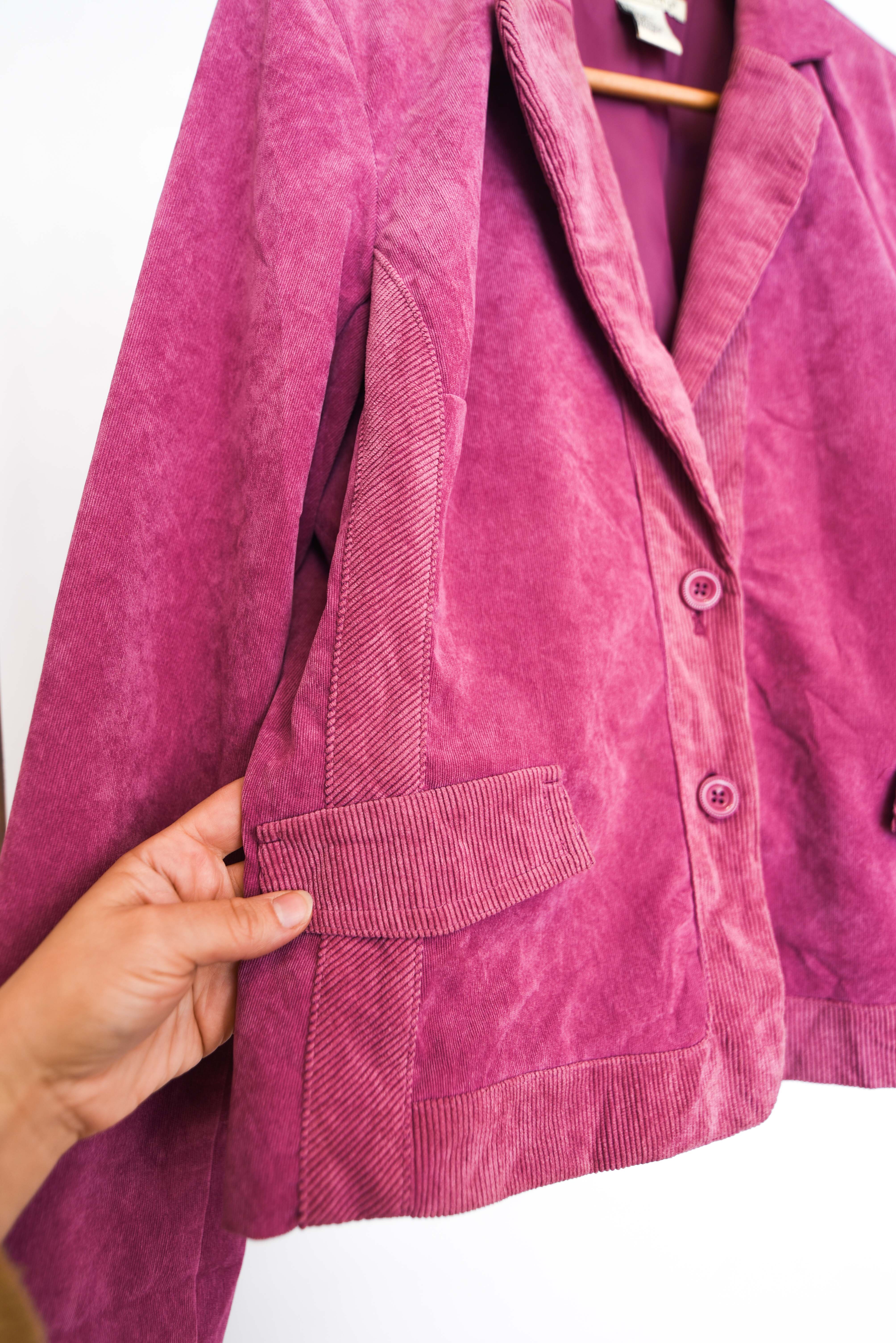 Blazer pink cotelé