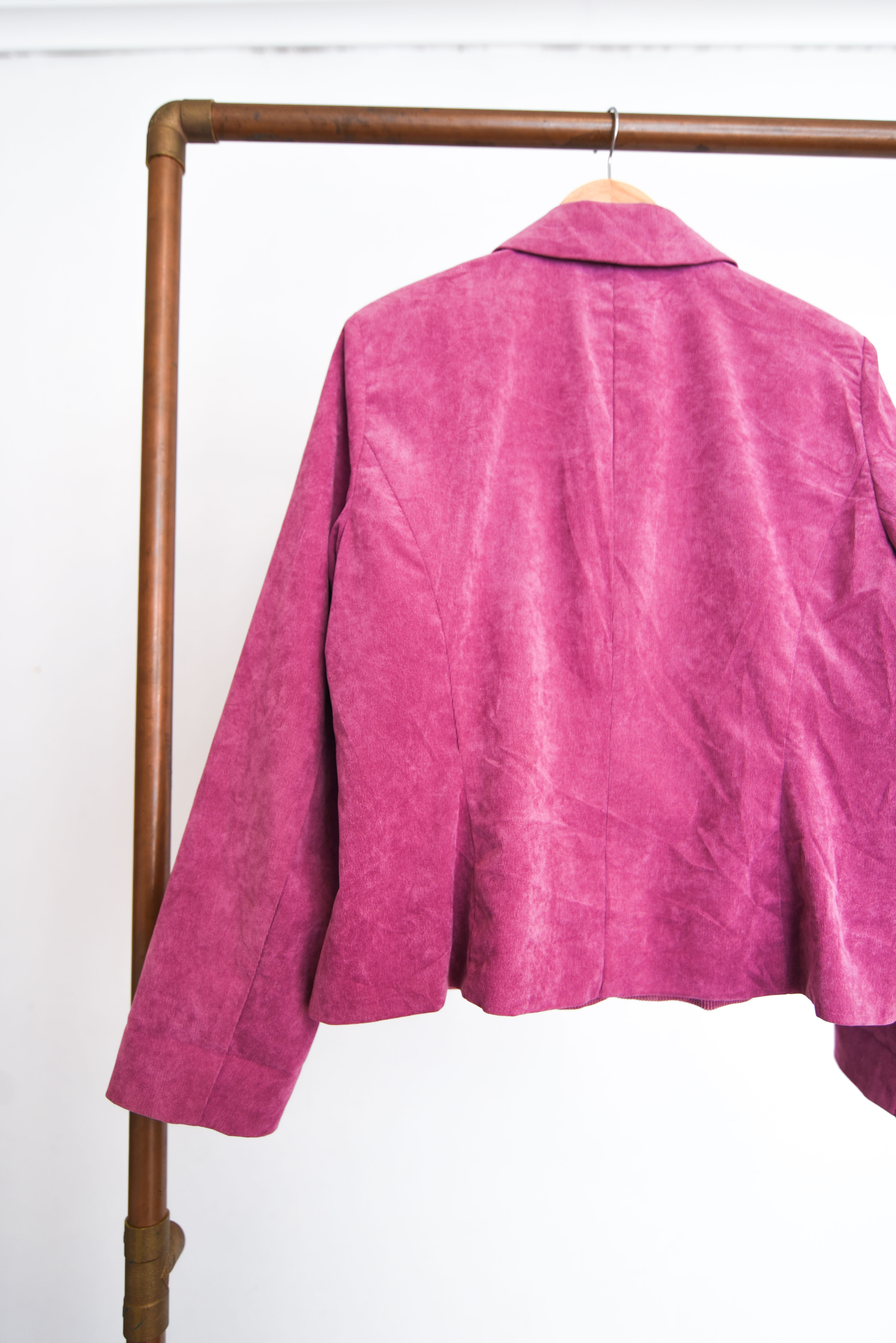 Blazer pink cotelé