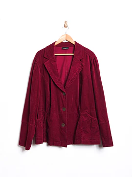Blazer burdeo cotelé plus size