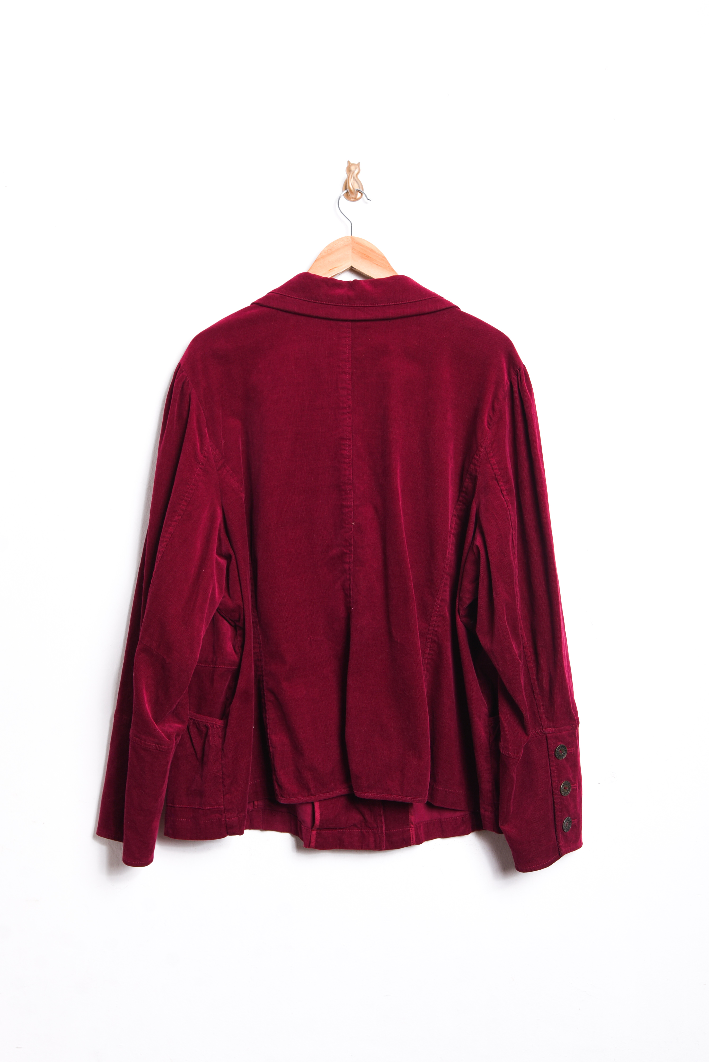 Blazer burdeo cotelé plus size