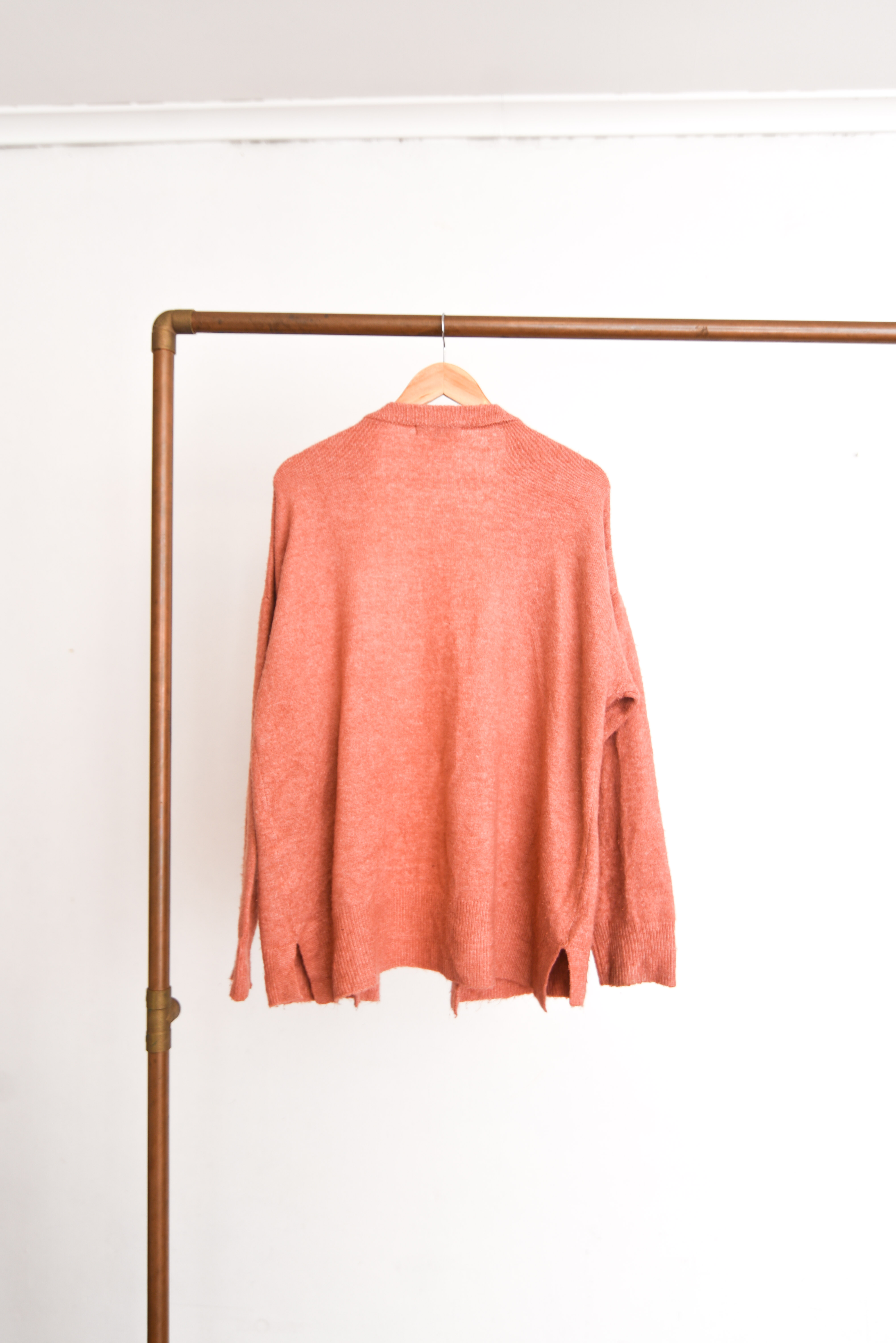 Cardigan tapado coral