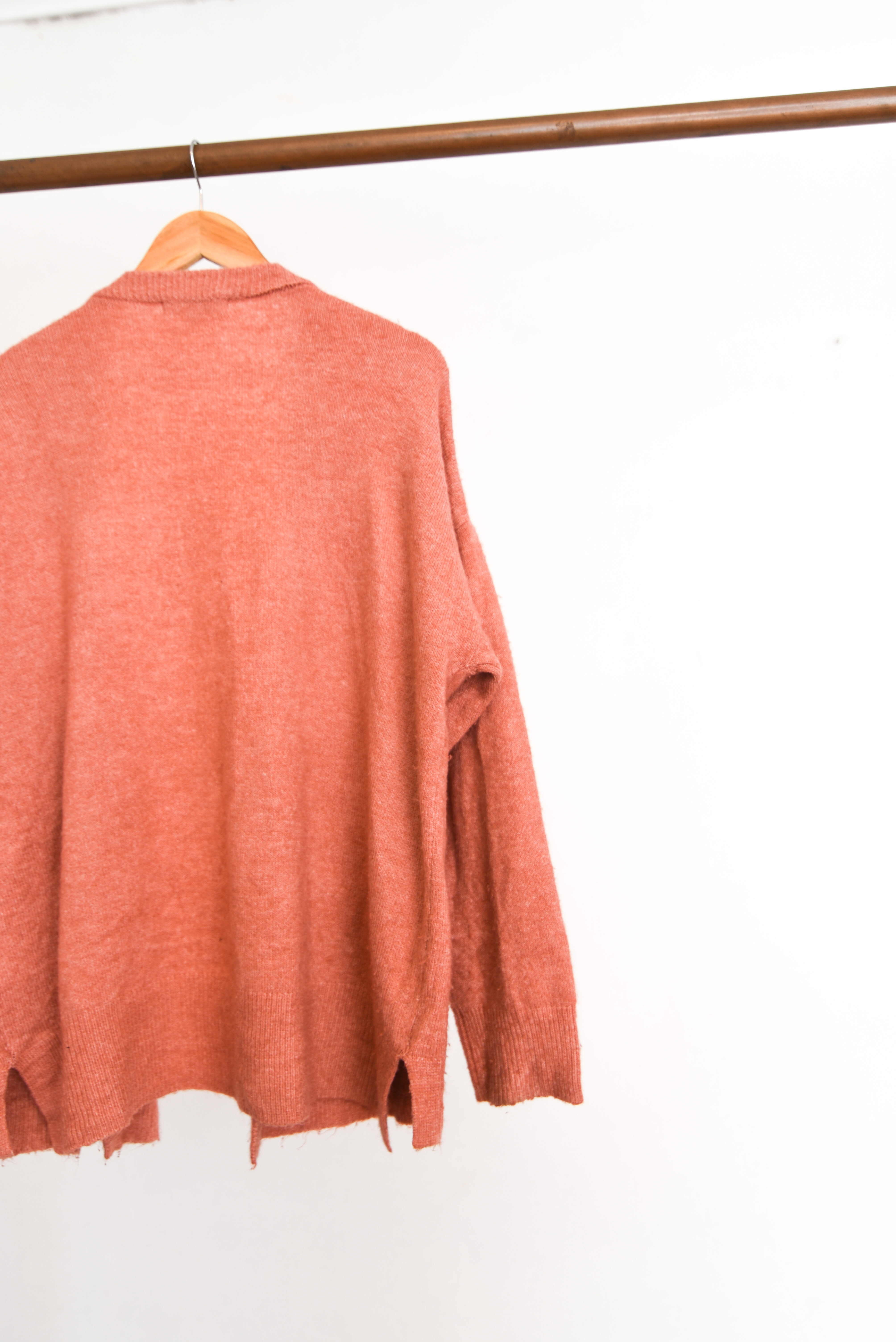 Cardigan tapado coral