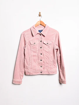 Chaqueta cotelé rosa pastel