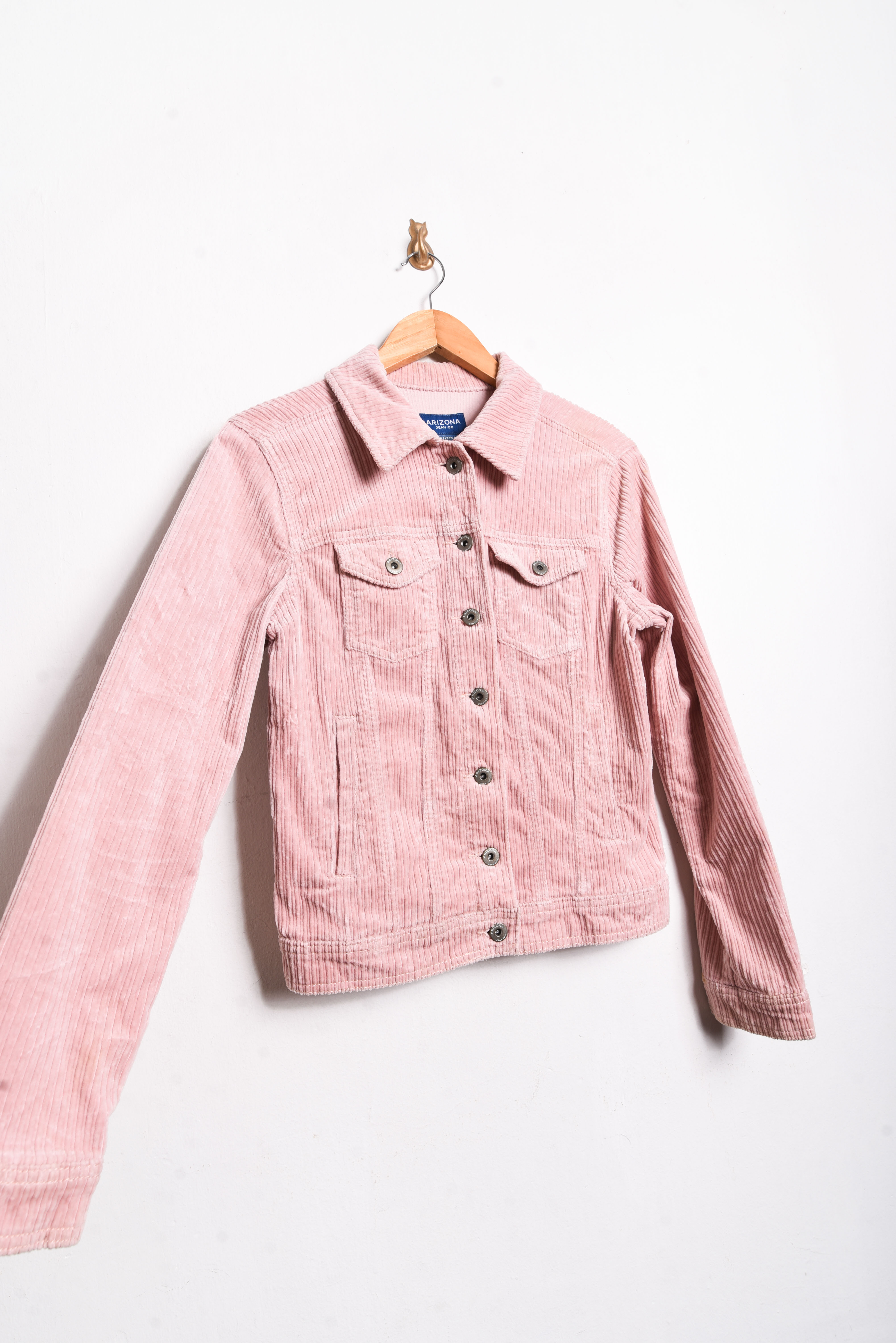 Chaqueta cotelé rosa pastel