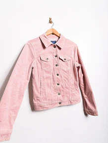 Chaqueta cotelé rosa pastel