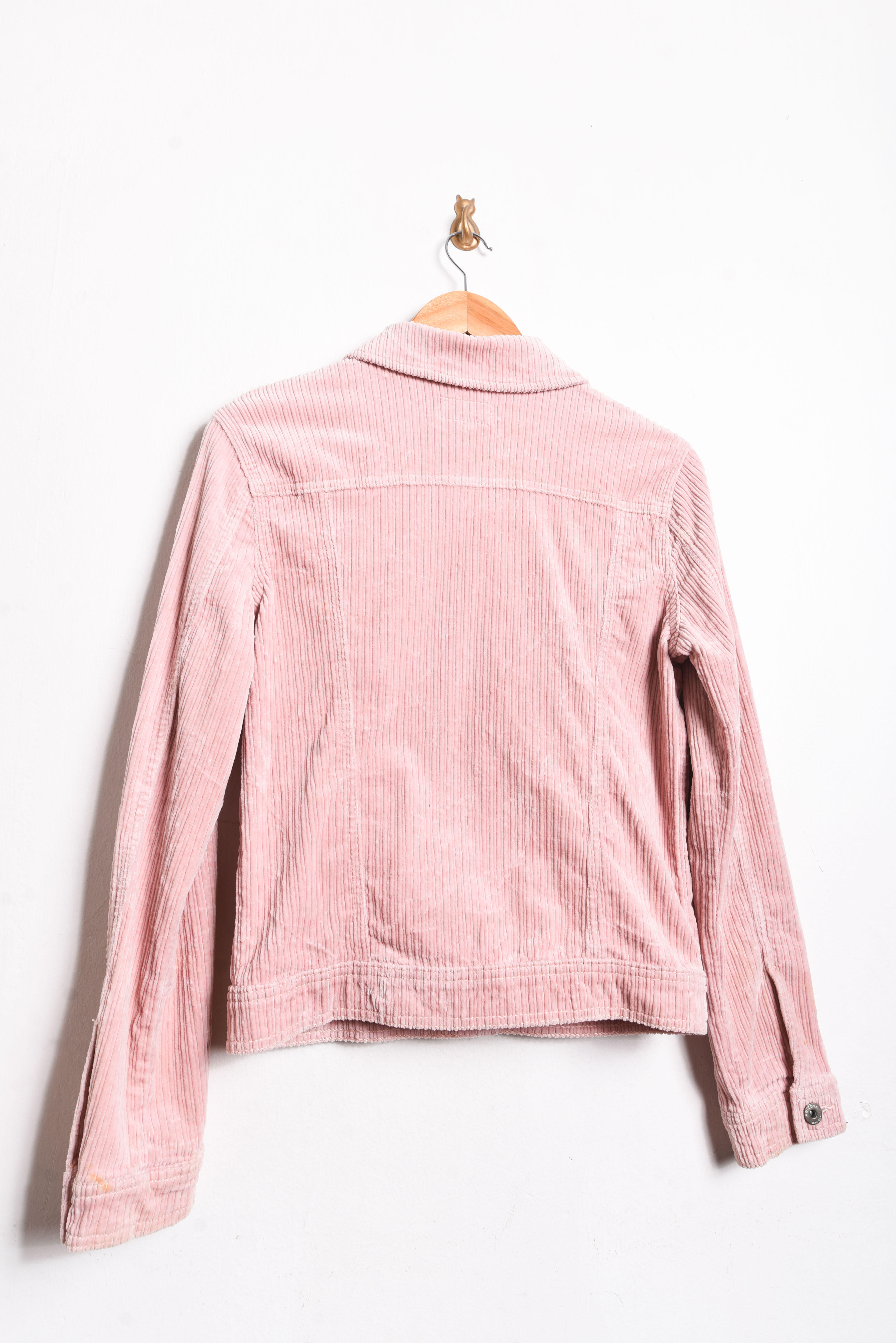 Chaqueta cotelé rosa pastel