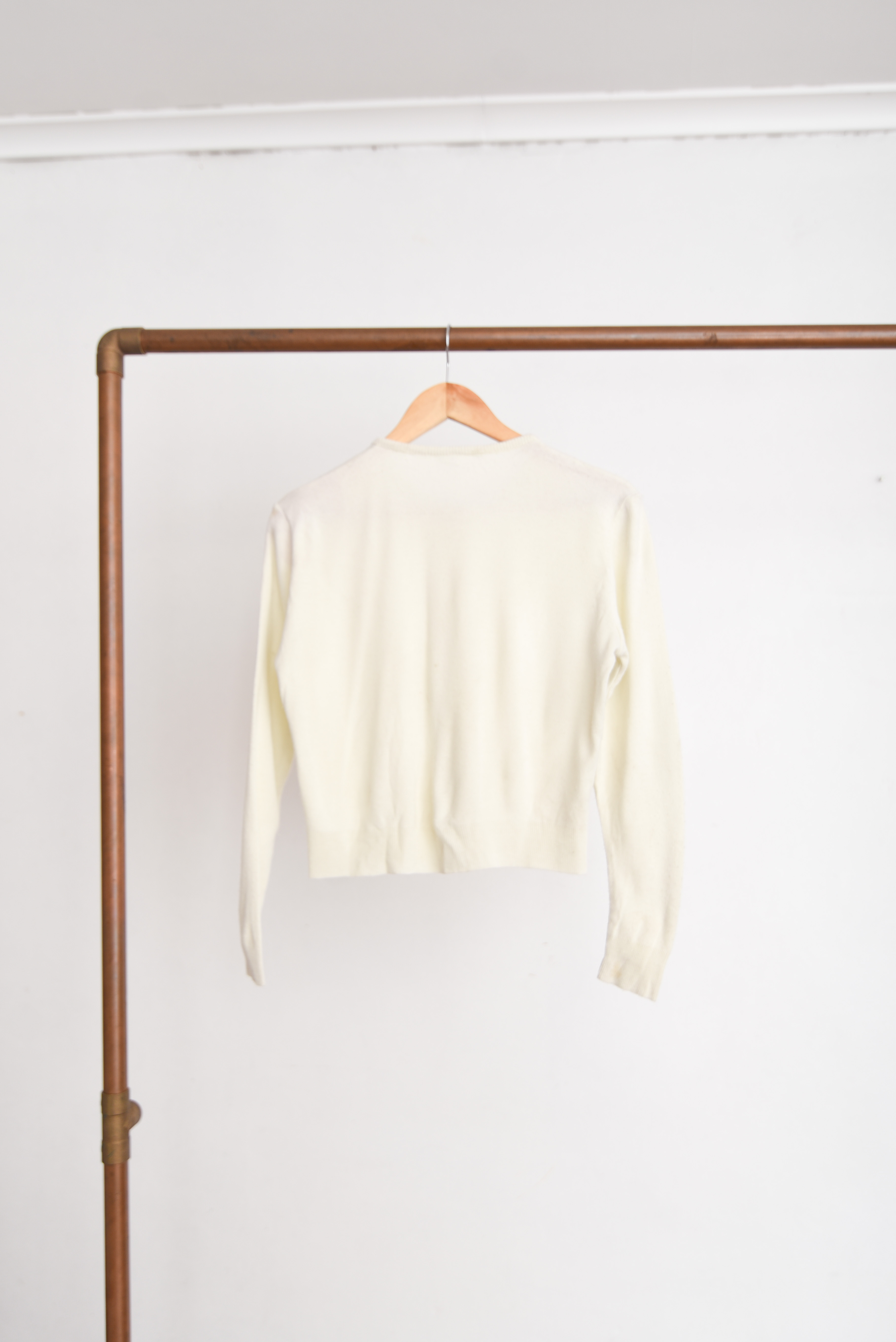 Cardigan marfil vintage bordado