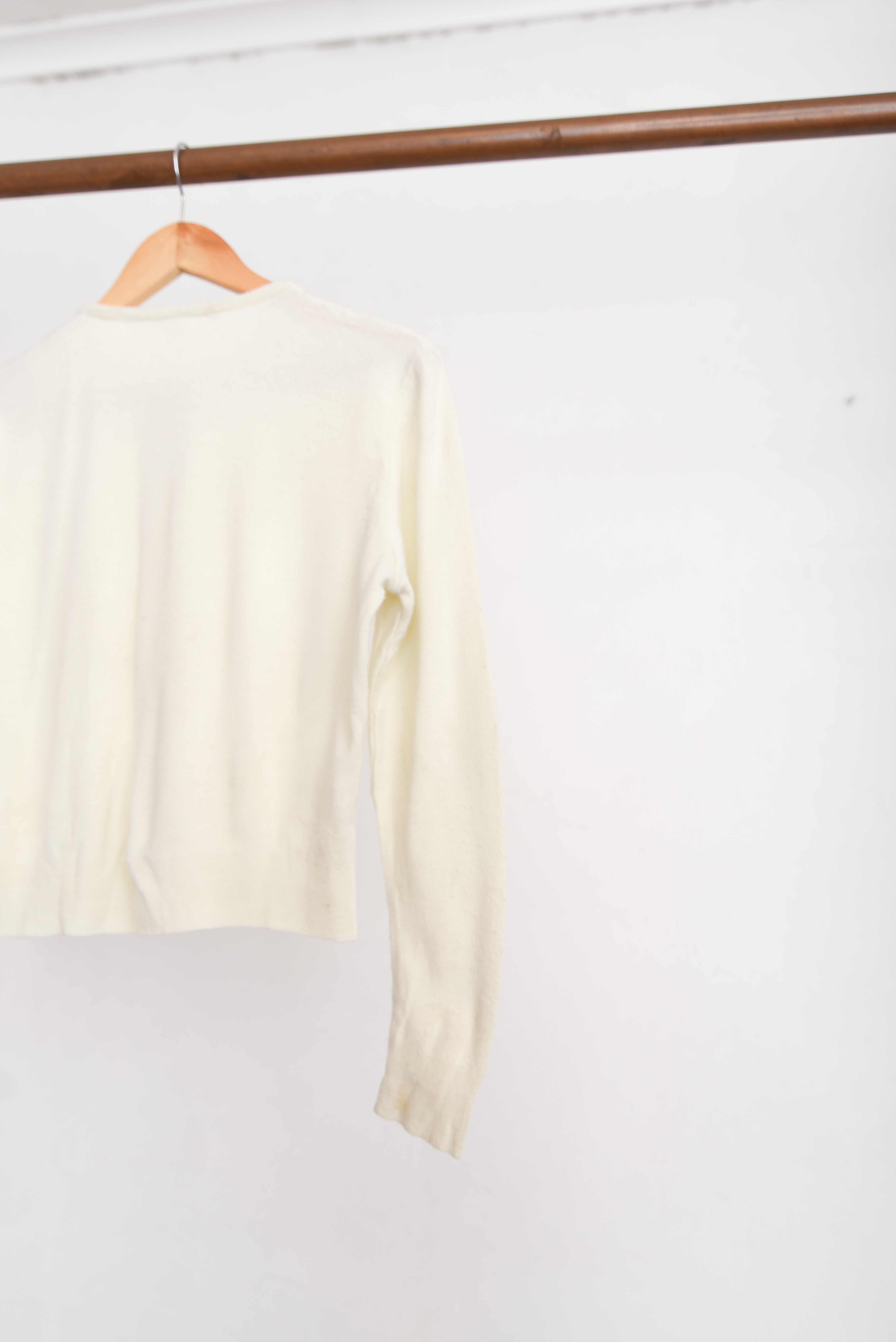 Cardigan marfil vintage bordado