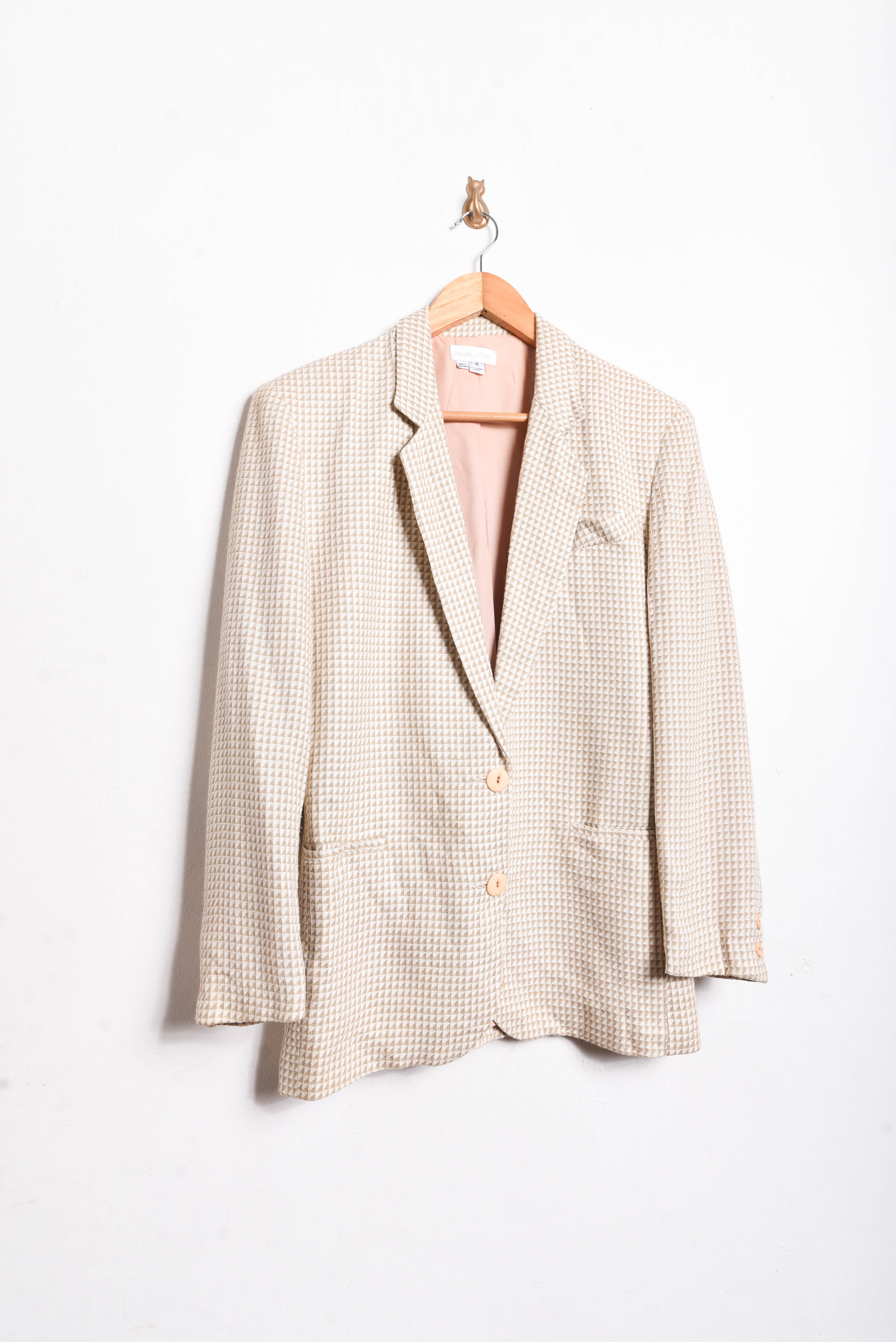 Blazer 90s marfil triangulos
