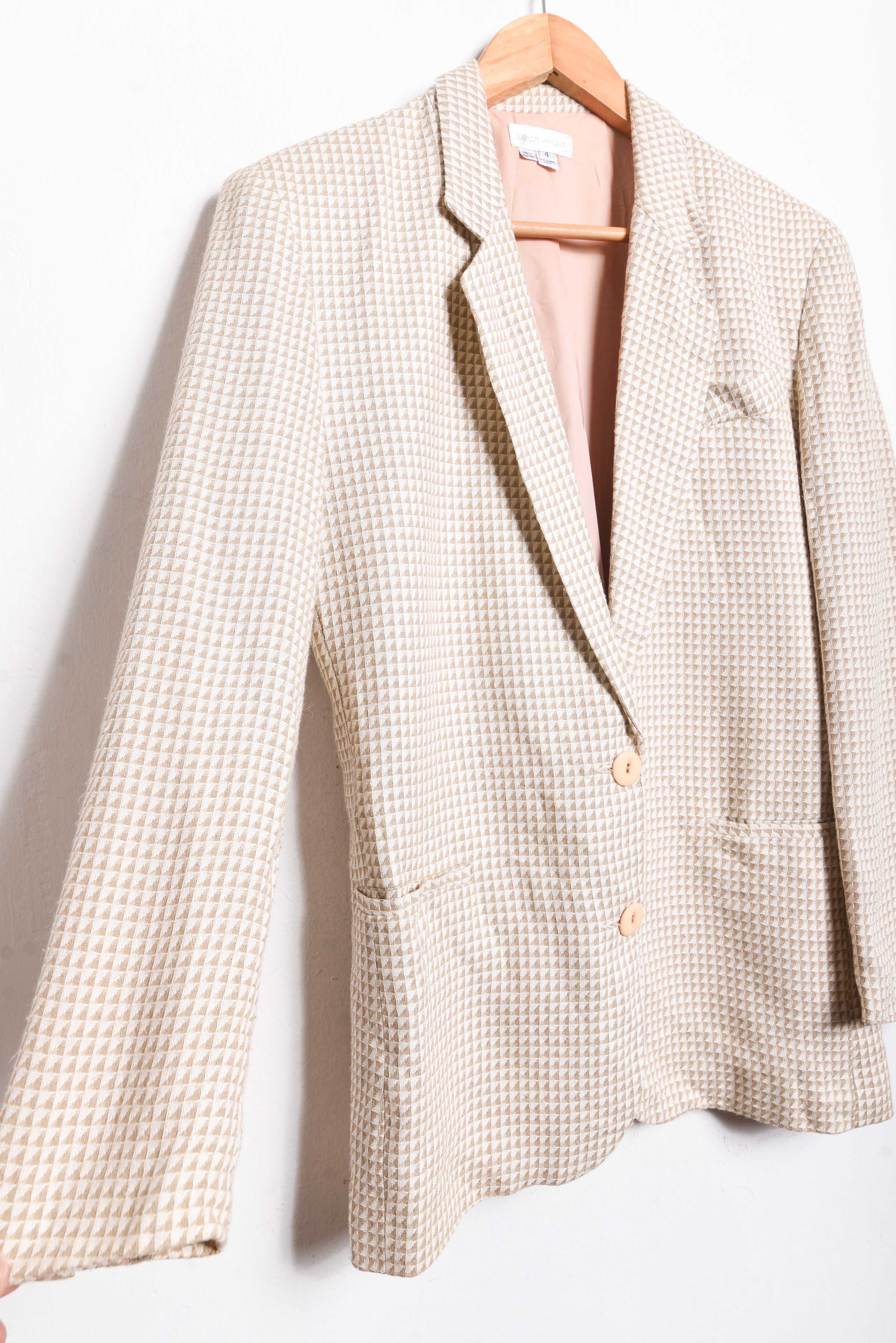 Blazer 90s marfil triangulos