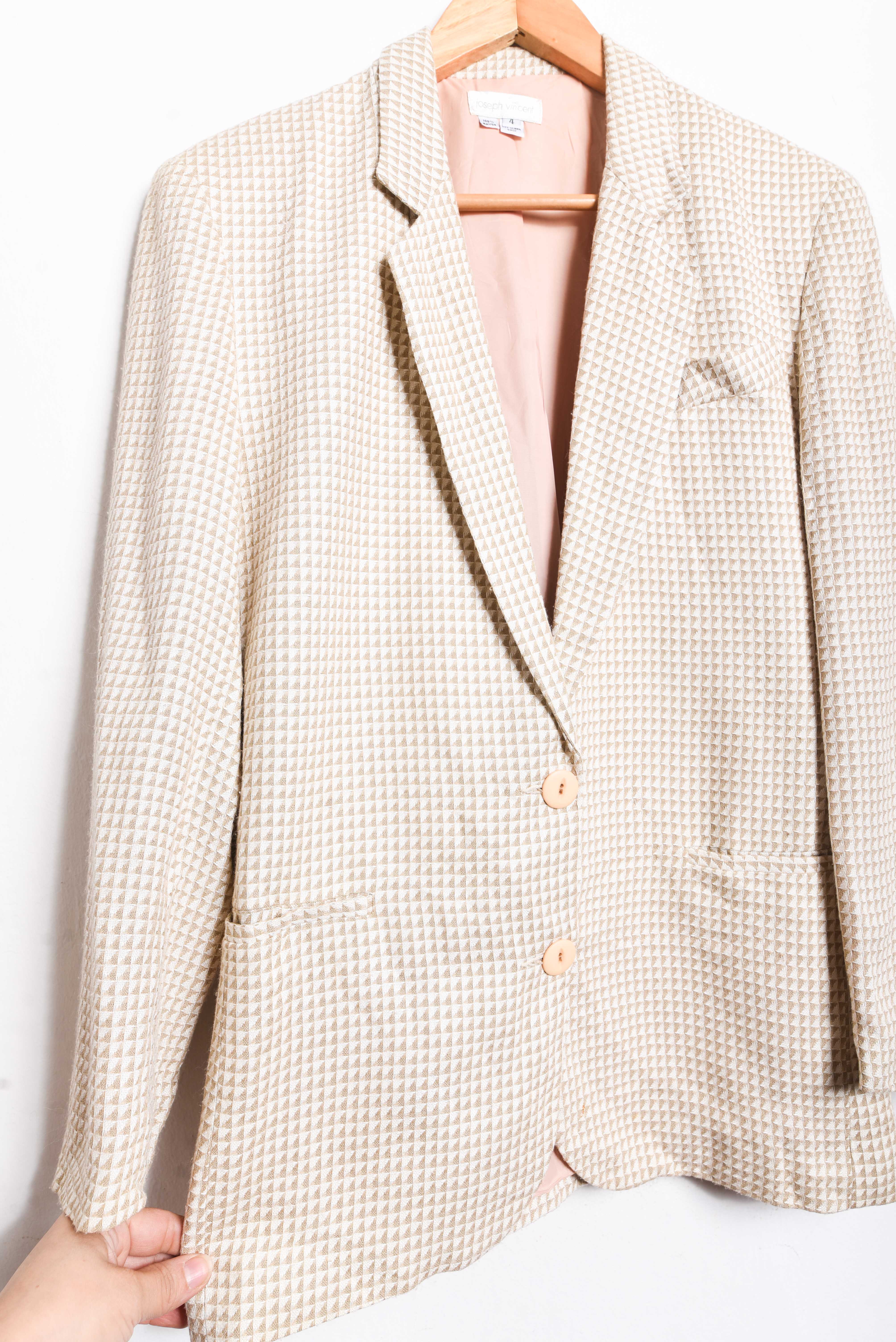 Blazer 90s marfil triangulos