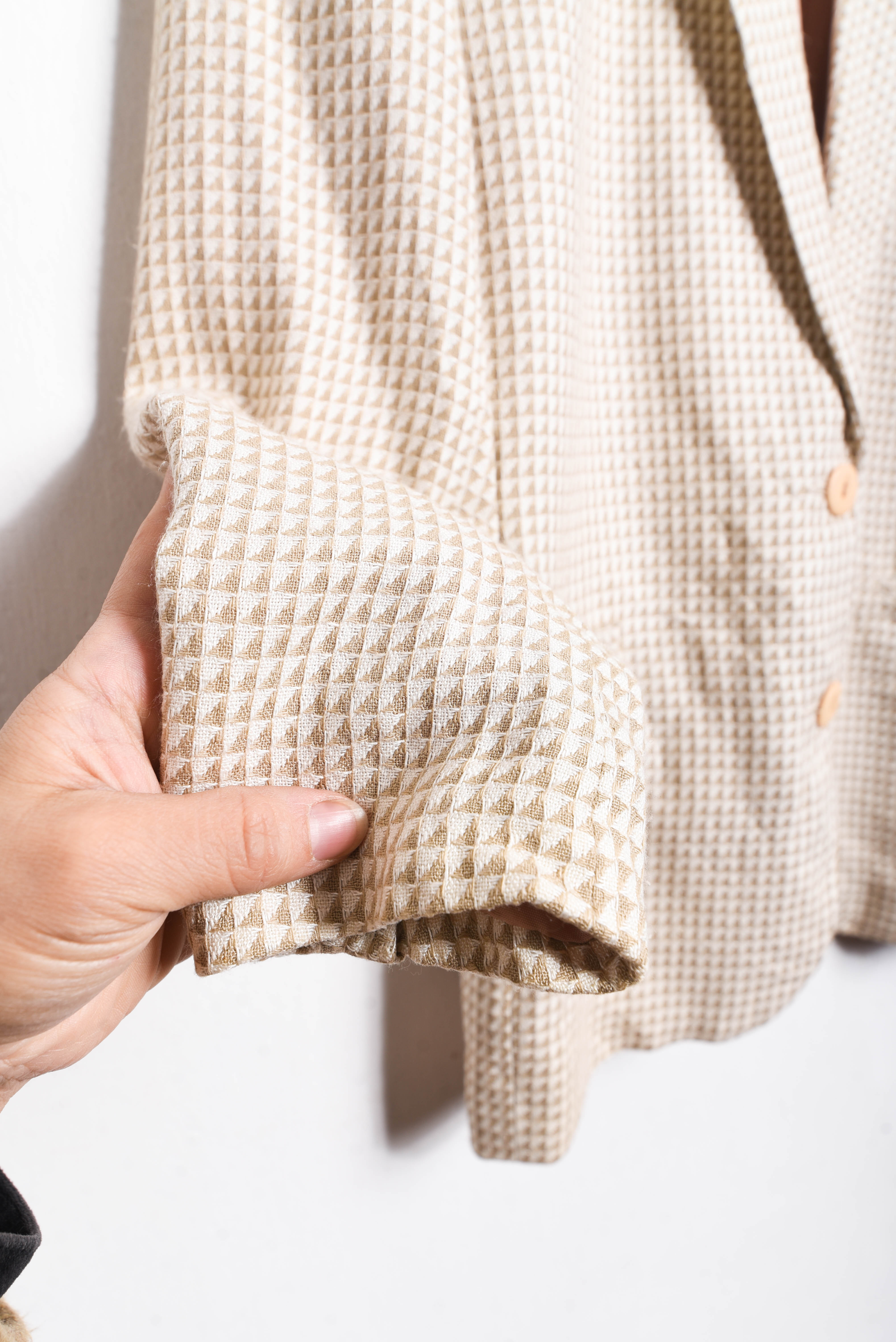 Blazer 90s marfil triangulos
