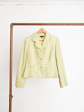 Blazer tweed verde pastel