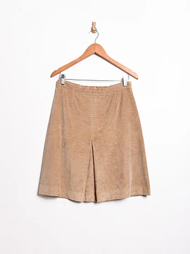 Falda nude cotelé vintage