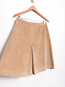 Falda nude cotelé vintage