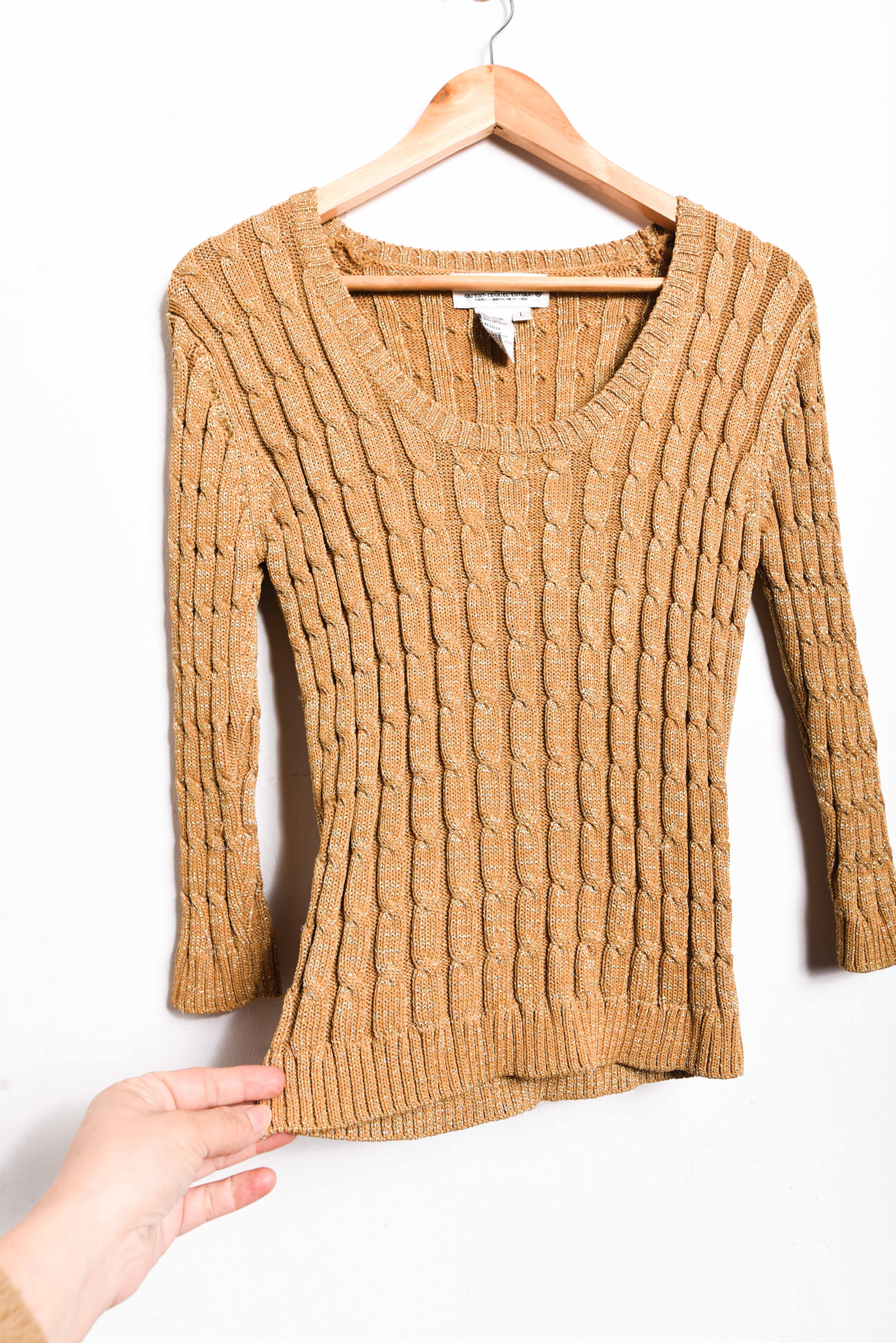 Top tejido golden vintage