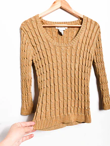 Top tejido golden vintage
