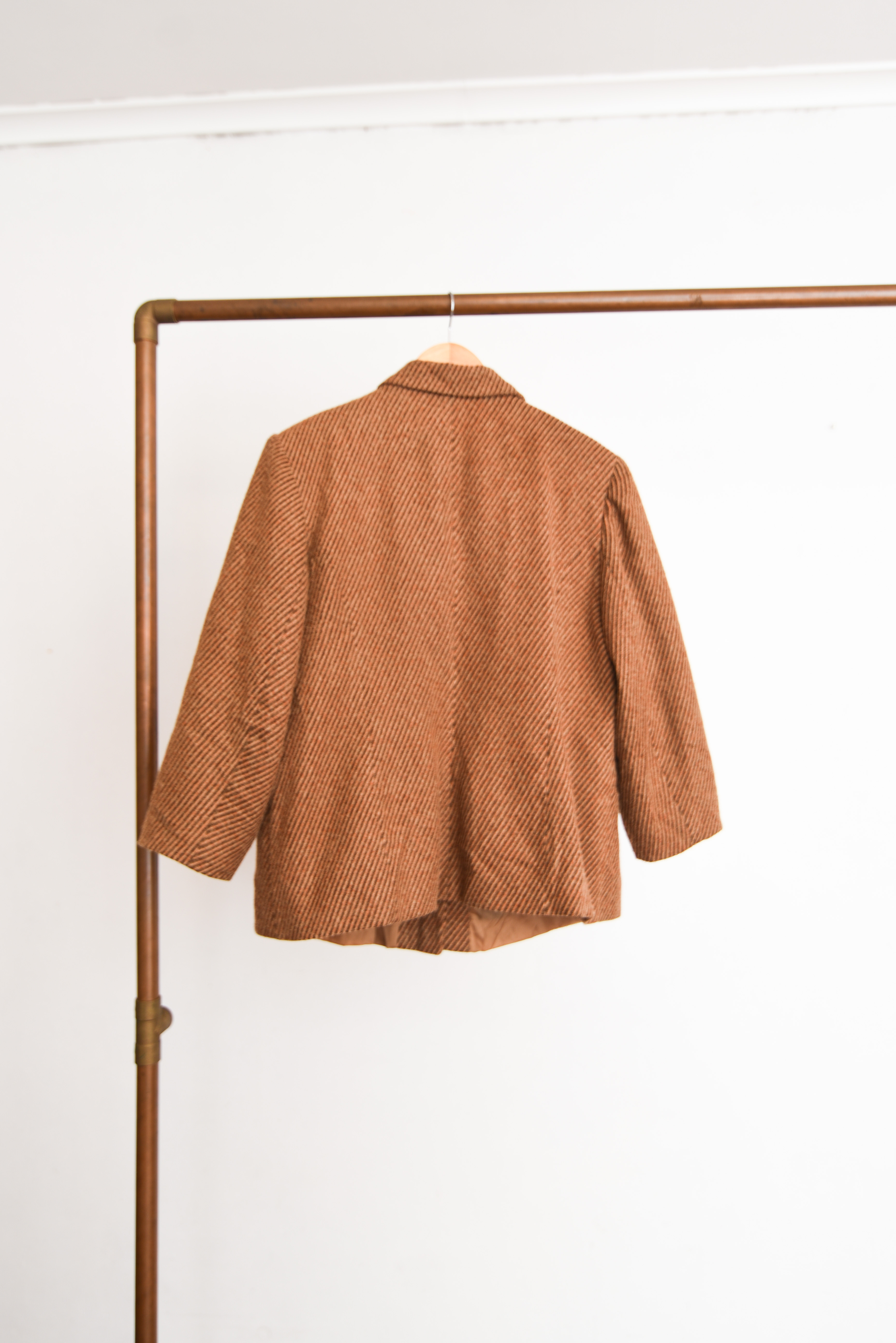 Blazer camel granate rayas