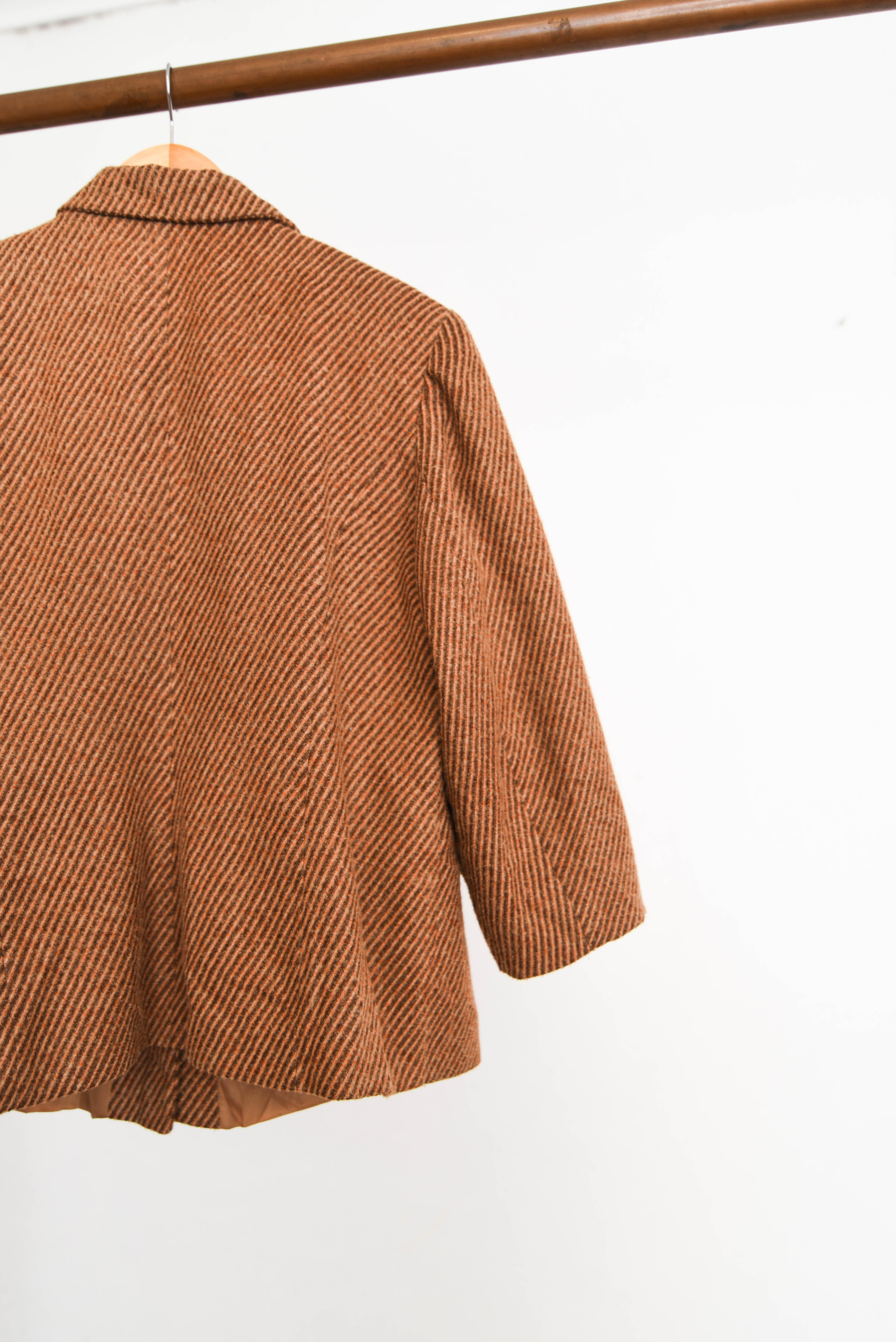 Blazer camel granate rayas