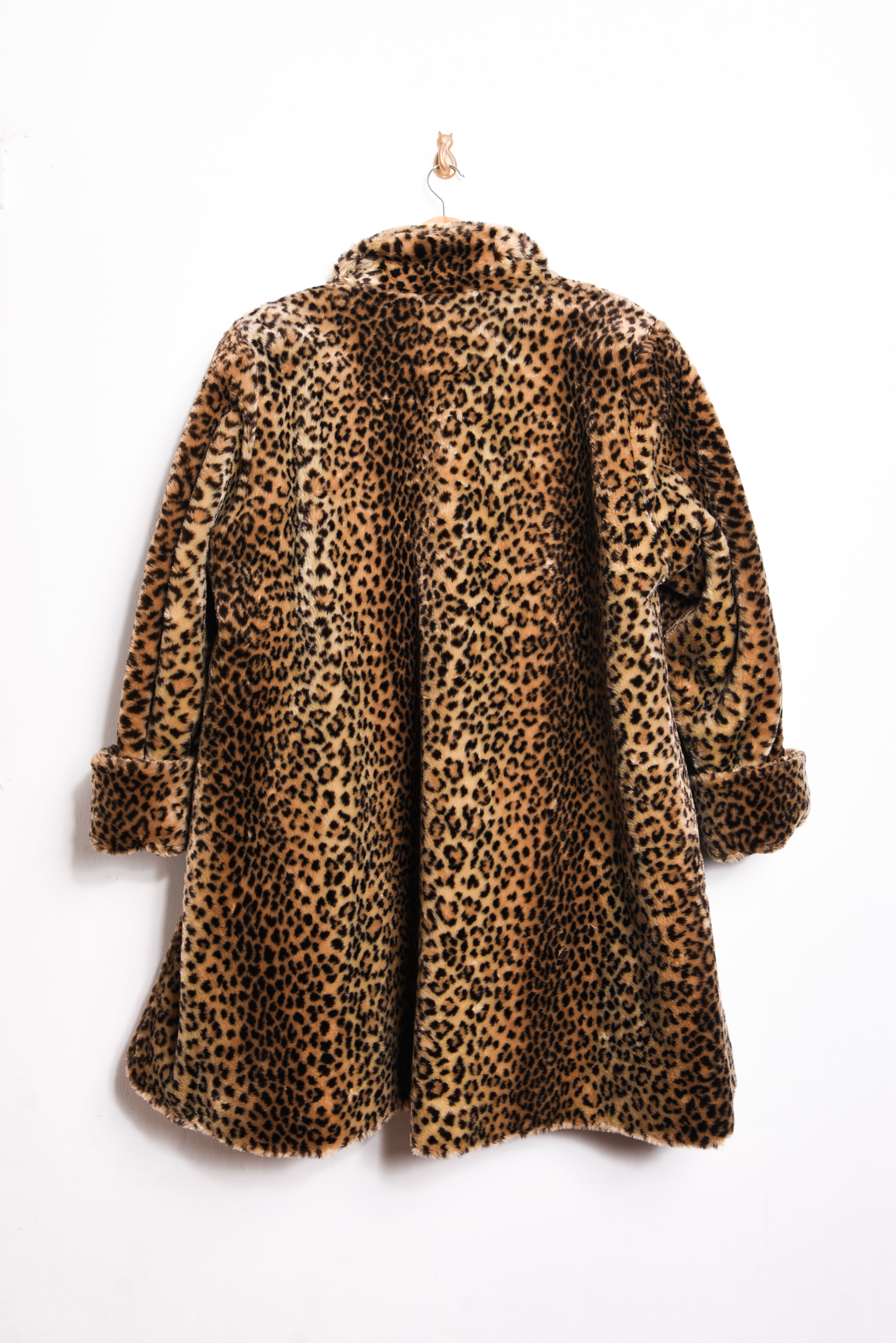 Abrigo faux fur animal print 80s by Vintage Cat