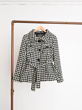 Chaqueta bicolor pata de gallo