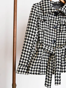 Chaqueta bicolor pata de gallo