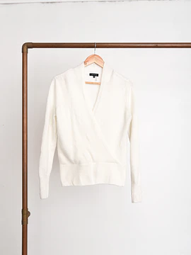 Chaleco blanco cruzado ballet