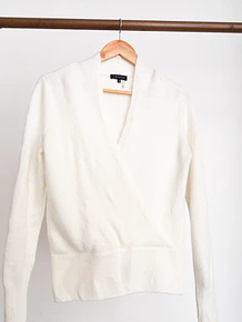 Chaleco blanco cruzado ballet
